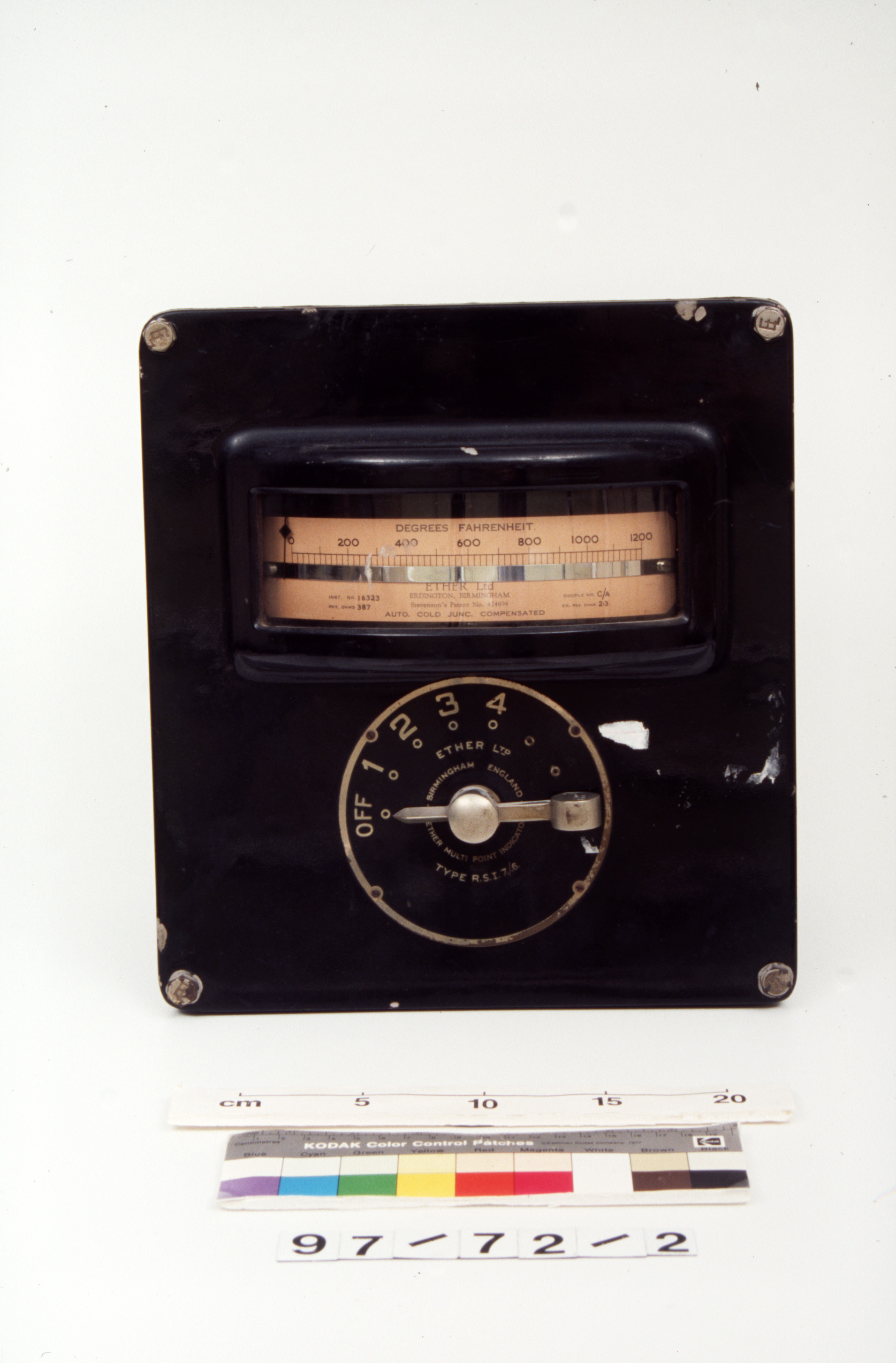 Thermocouple temperature gauge used at Grace Bros, Sydney