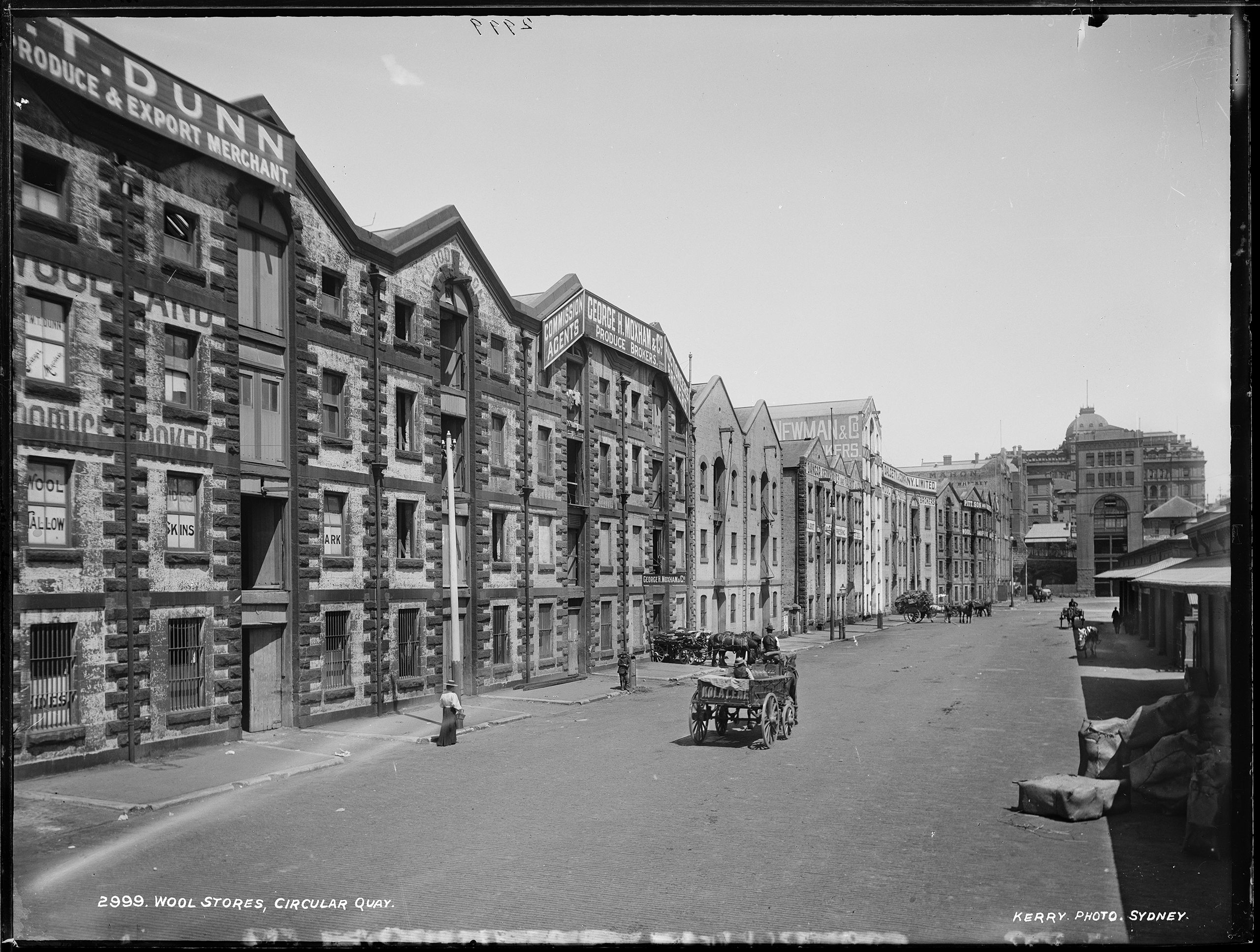 Glass plate negative, 'Wool Stores, Circular Quay', by Kerry & Co