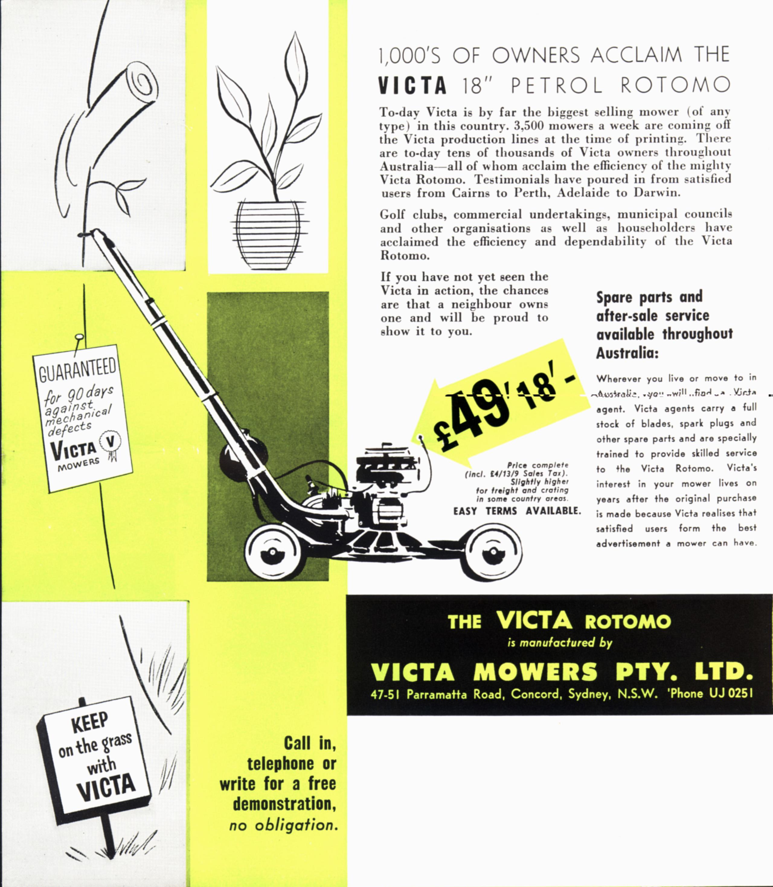 Victa Motor Mower Manufacturing Archive