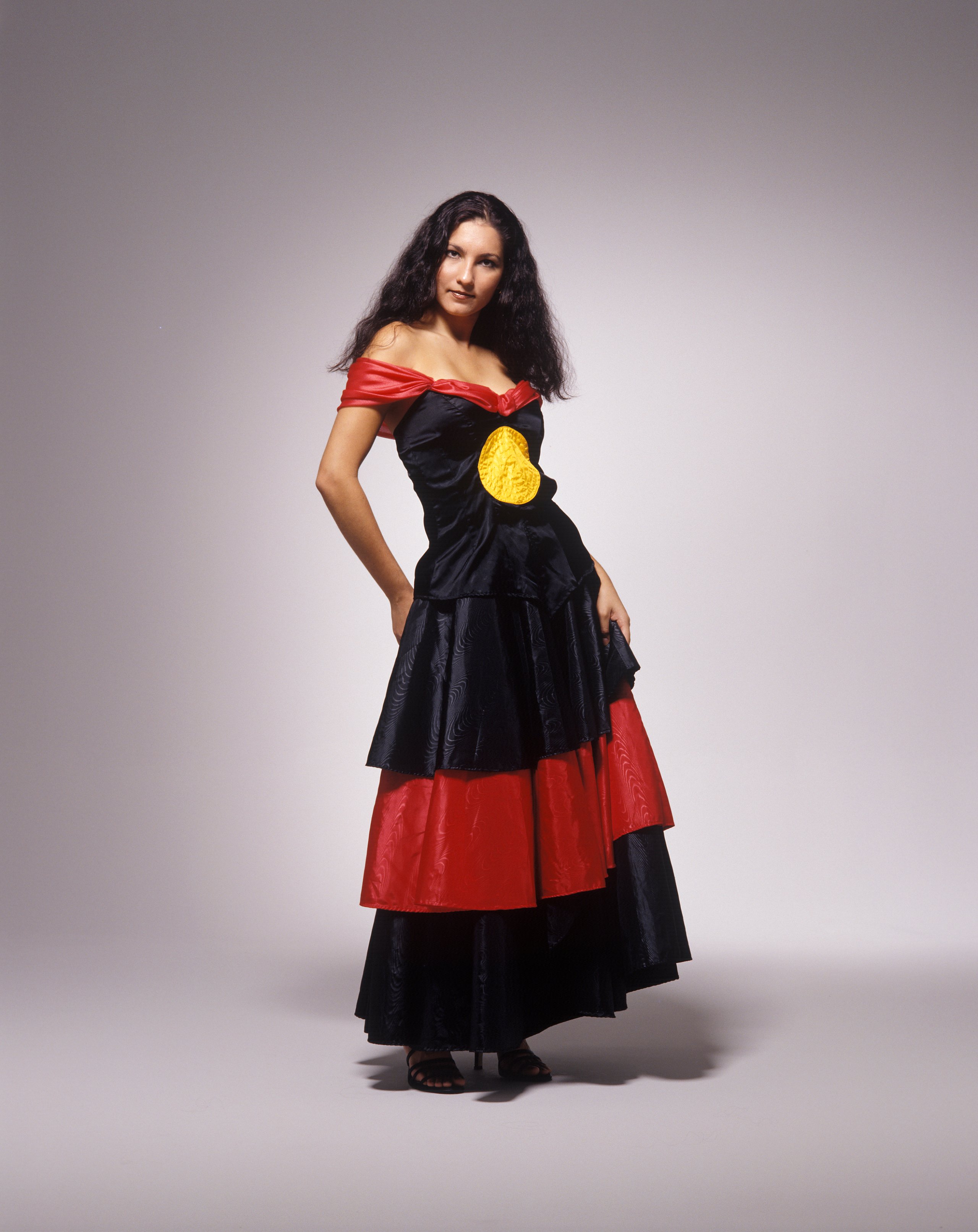 'Aboriginal Wedding Dress', designed by Robyn Caughlan
