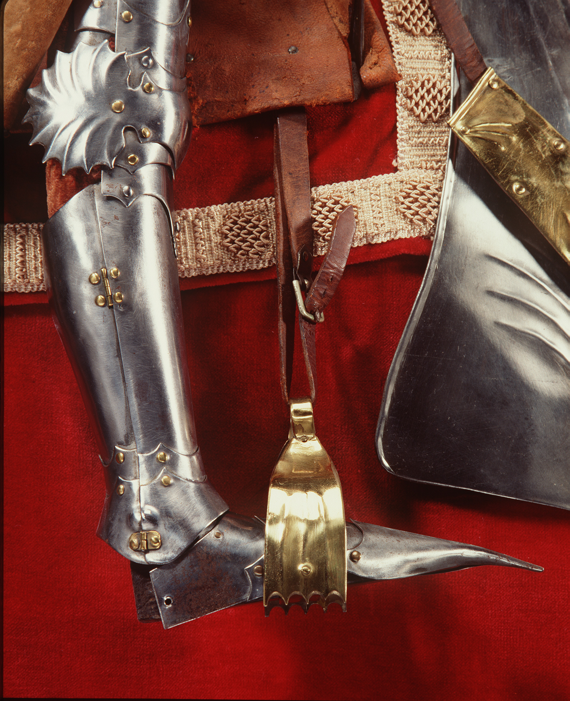 Miniature spur and ankle armour by Paul Hardy