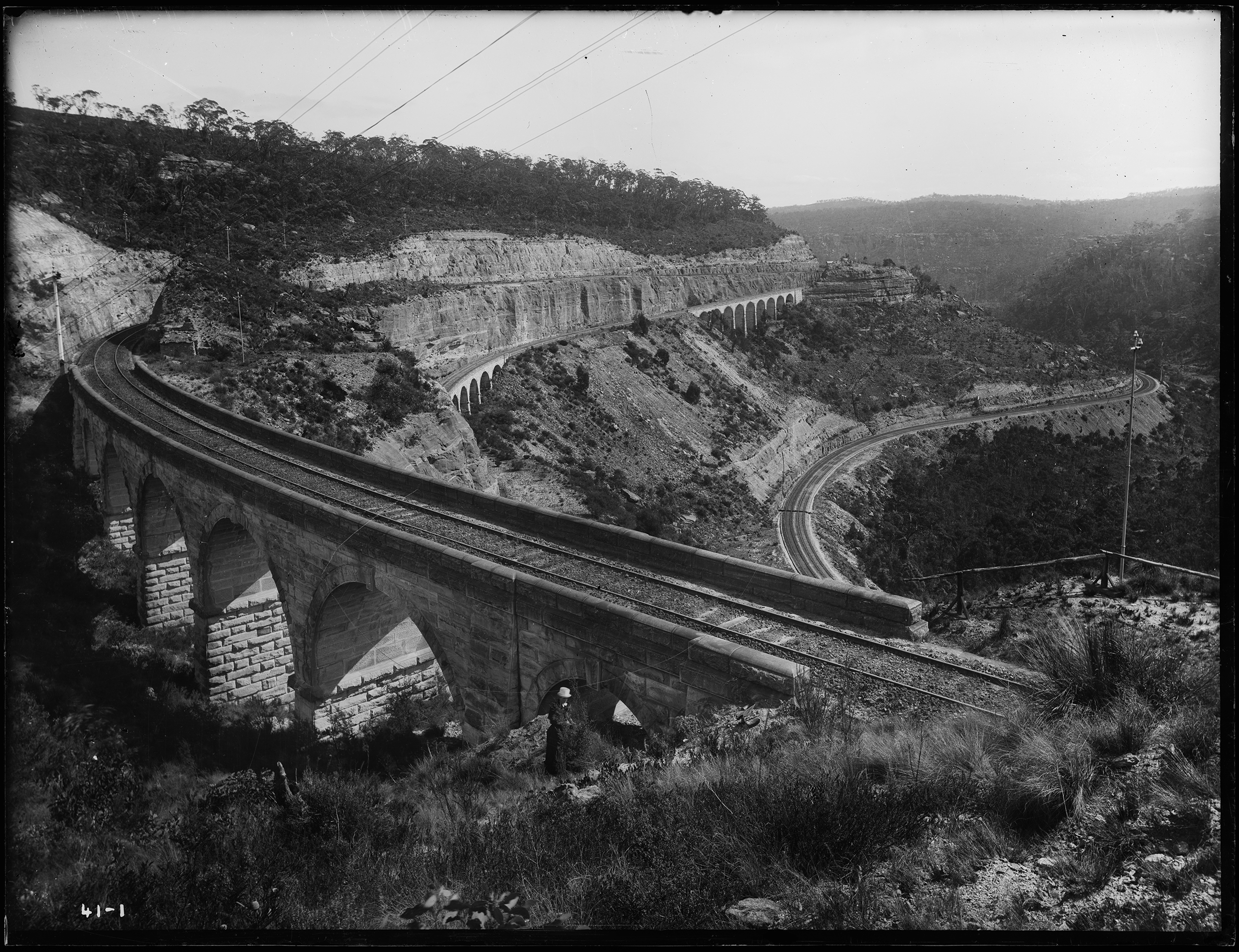 'Zig Zag Railway' glass plate negative from the Tyrrell collection