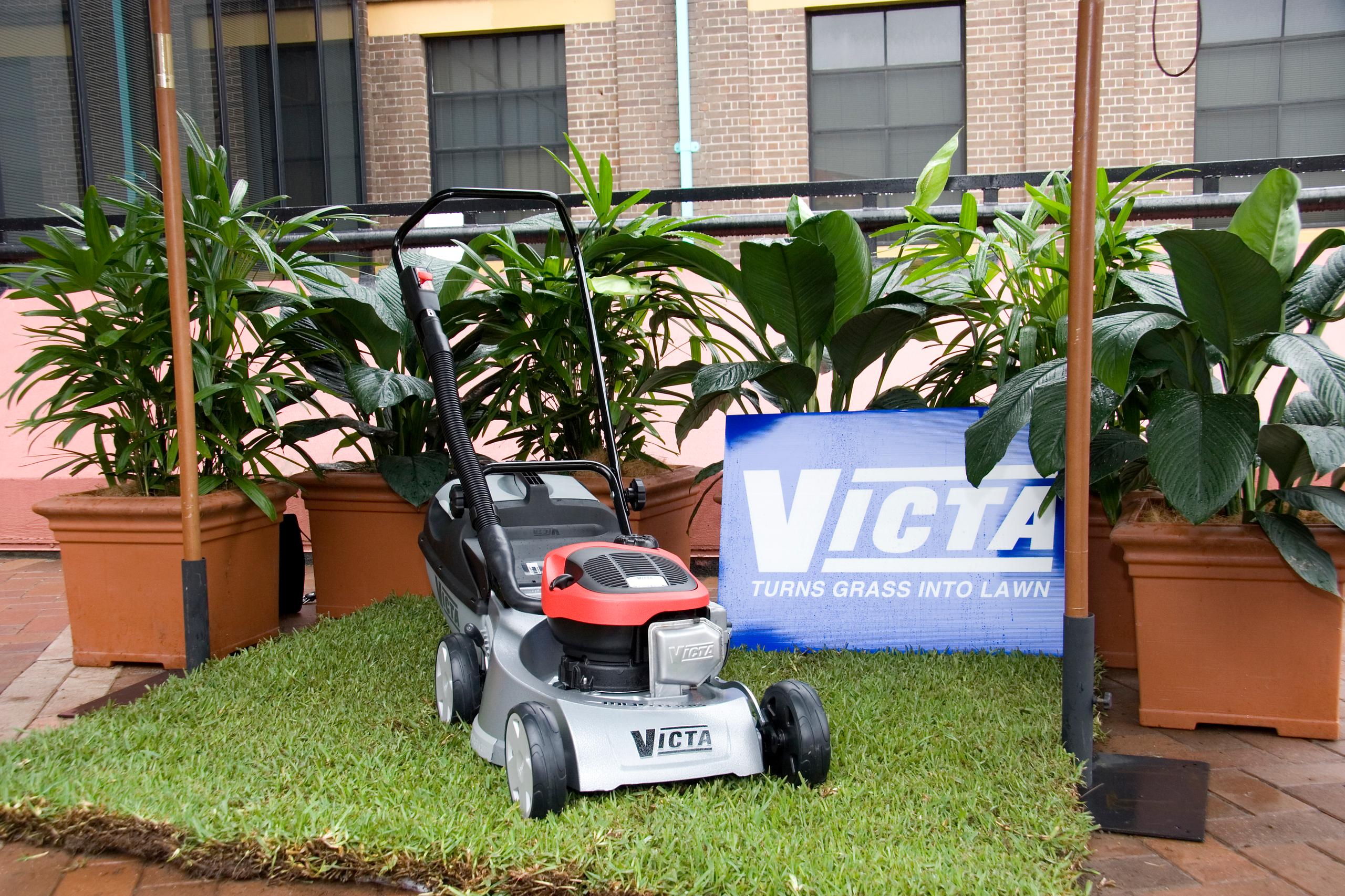 Victa Mustang lawnmower with Eco Torque engine and manuals