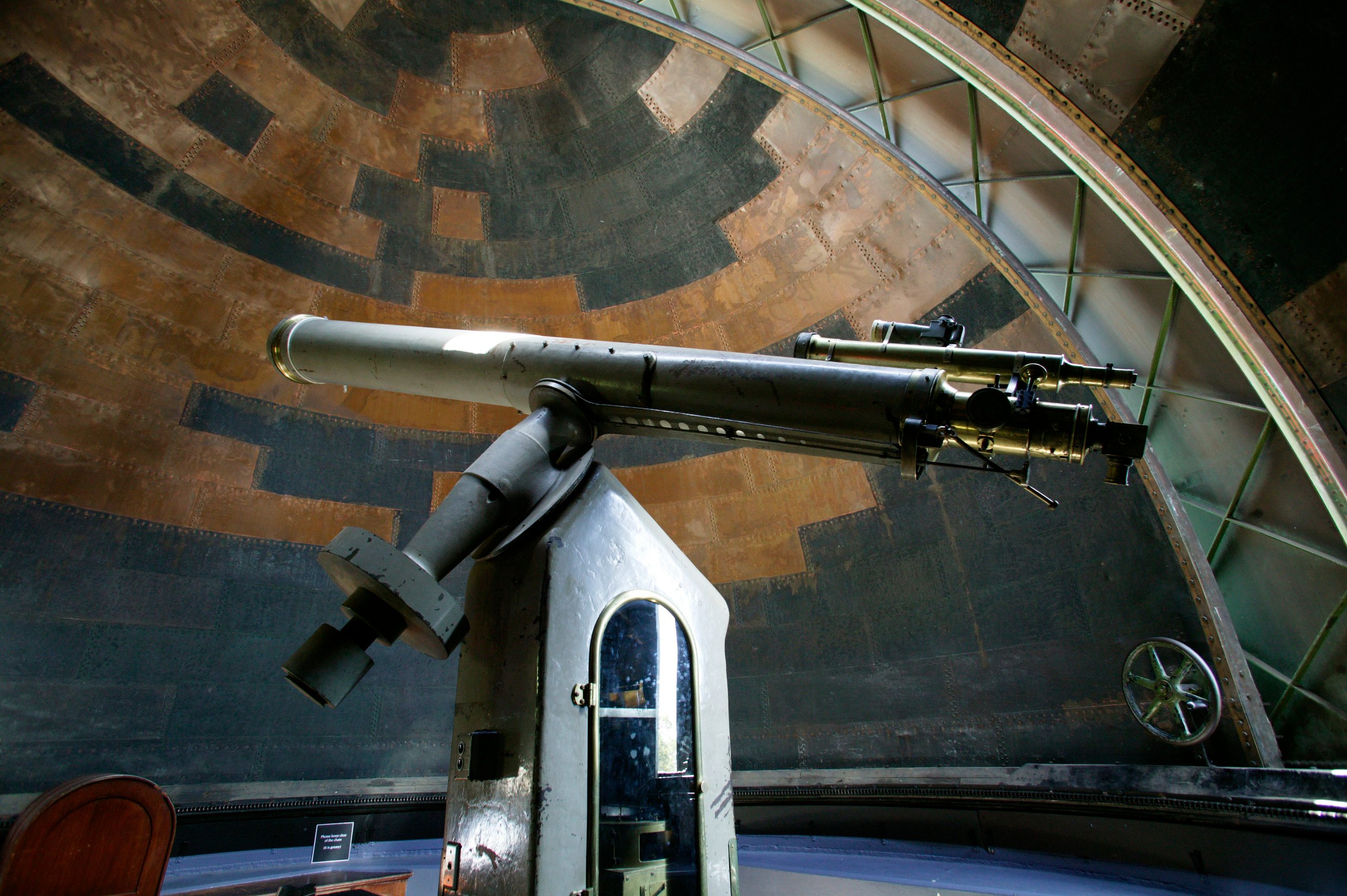 Equatorial refracting telescope with accessories by Hugo Schroeder