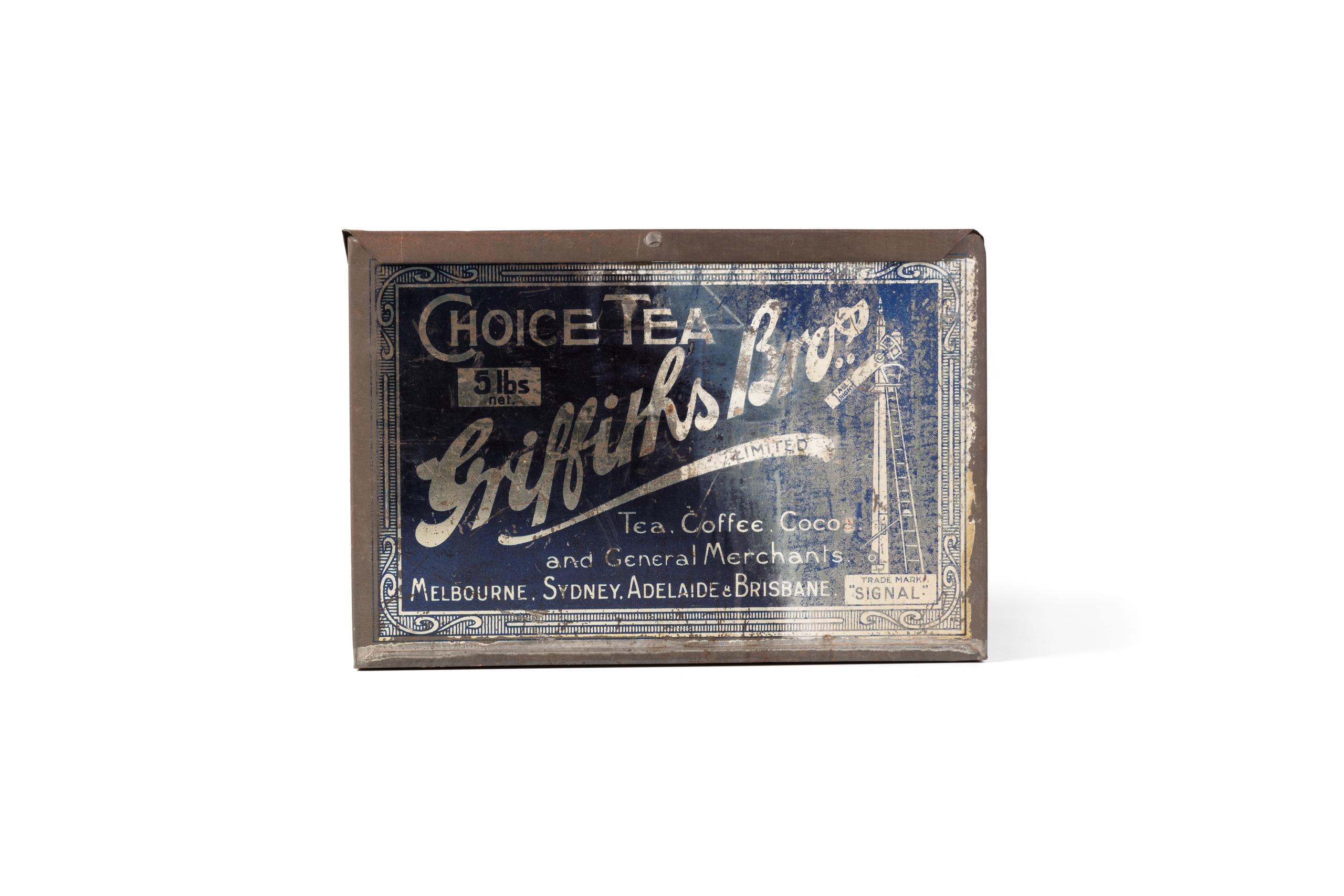 Powerhouse Collection - ⁨Griffith Bros Choice tea tin⁩, 1900-1940