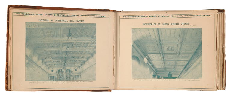 'Wunderlich's Patent Embossed Zinc Ceilings' catalogue