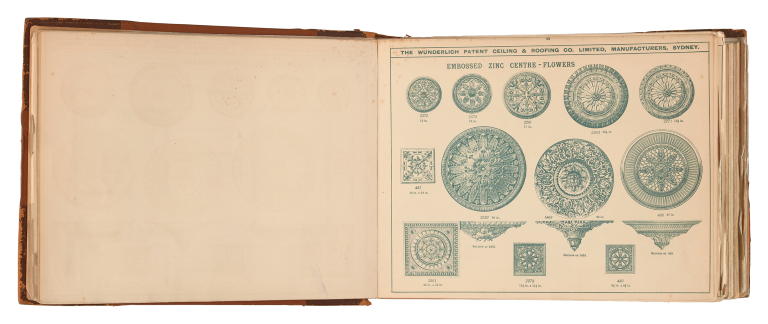 'Wunderlich's Patent Embossed Zinc Ceilings' catalogue