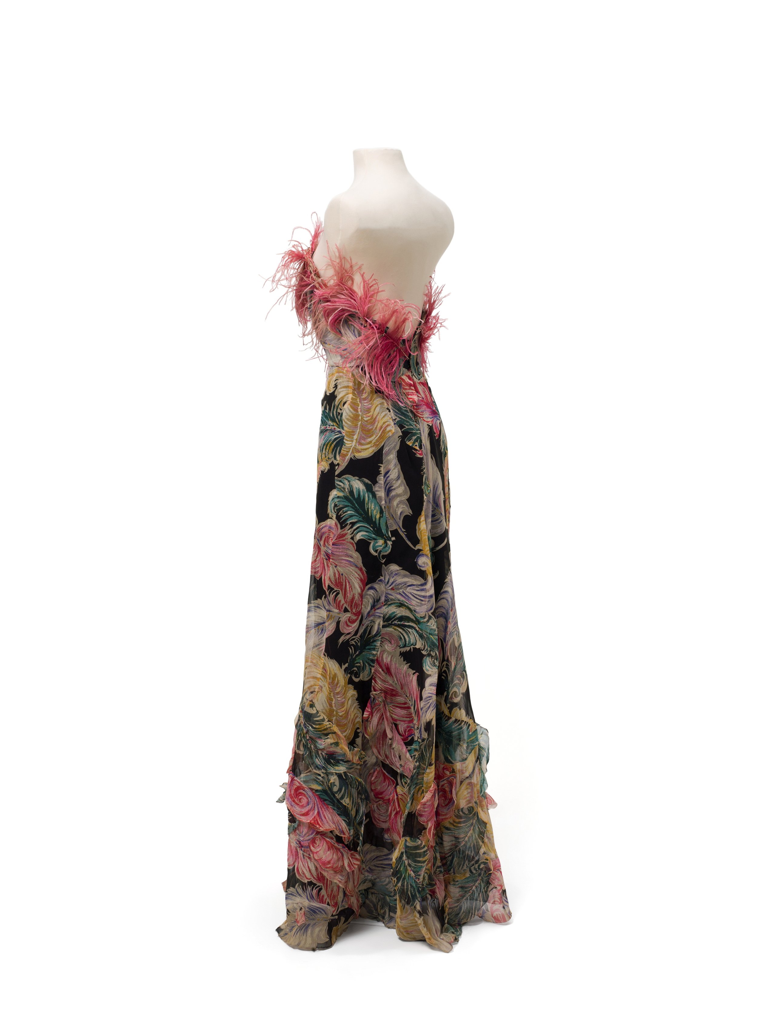 Chanel evening dress with stole