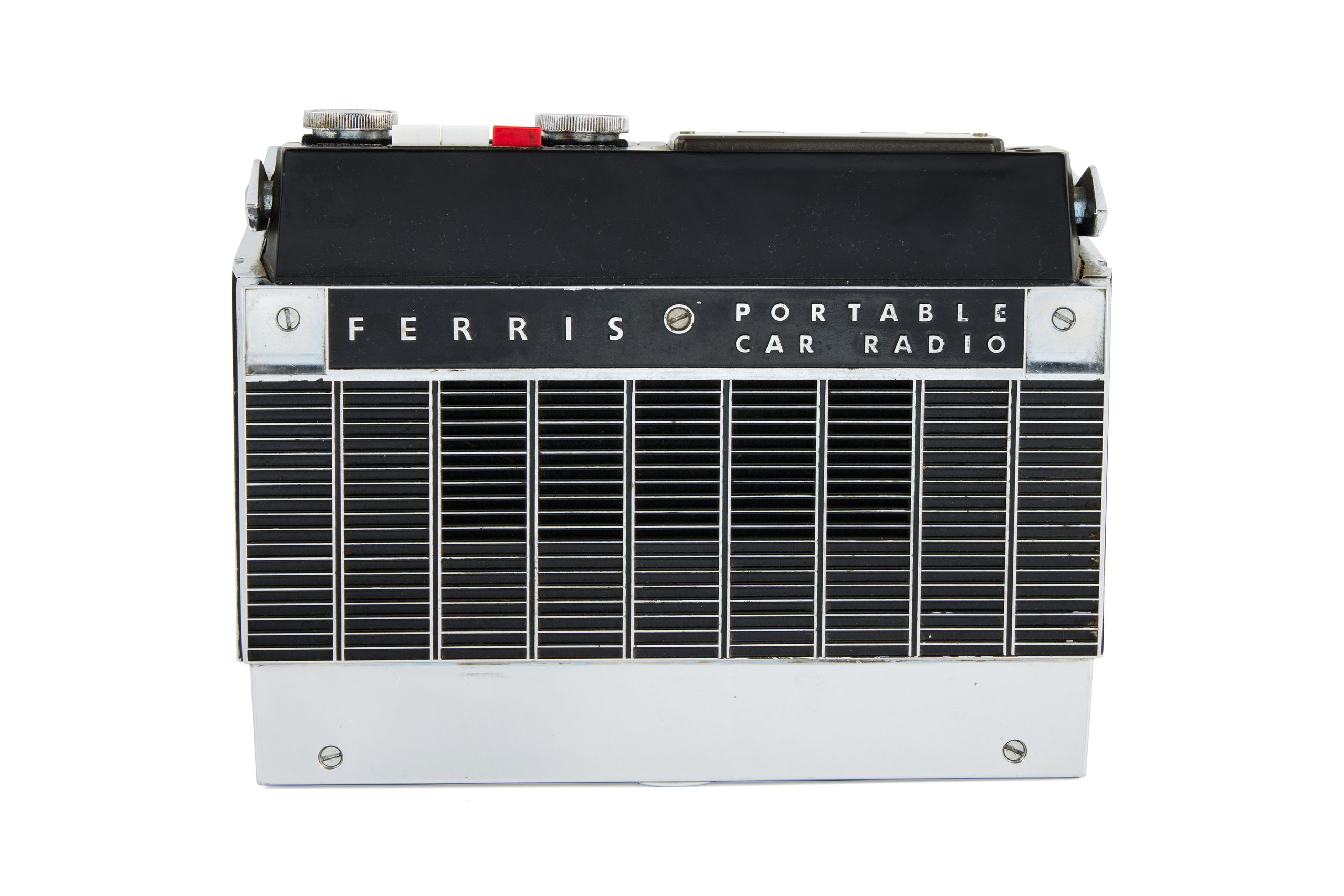 Portable car radio made by Ferris Bros Pty Ltd