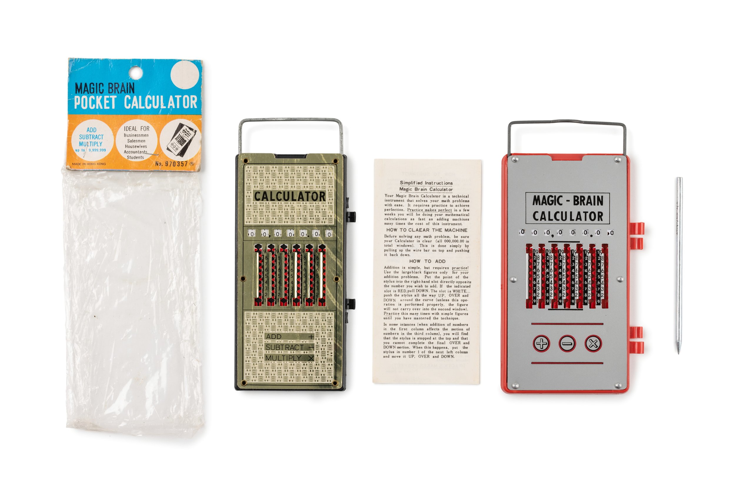 Powerhouse Collection - Two Magic Brain pocket calculators