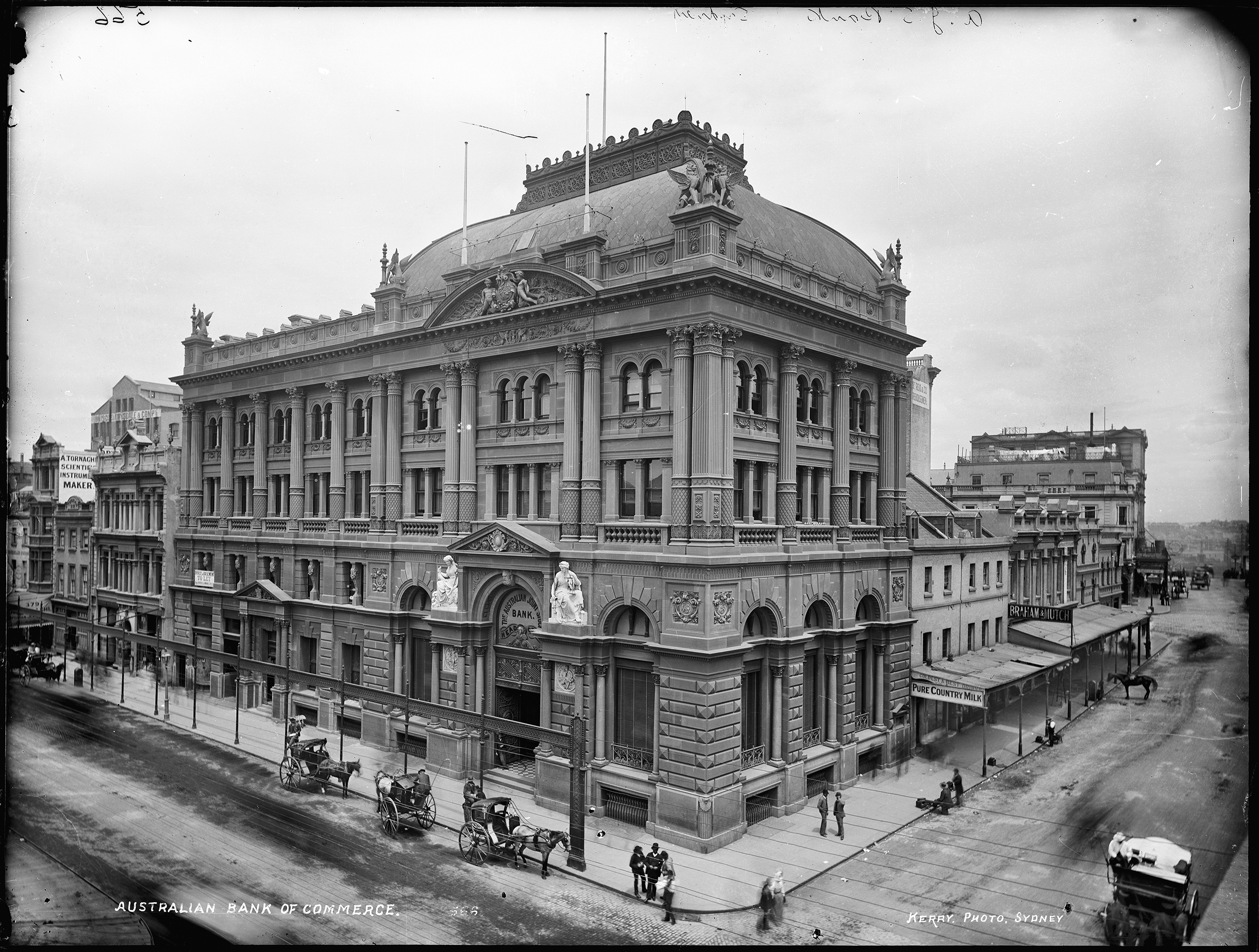 Glass plate negative 'Australian Bank of Commerce' by Kerry and Co