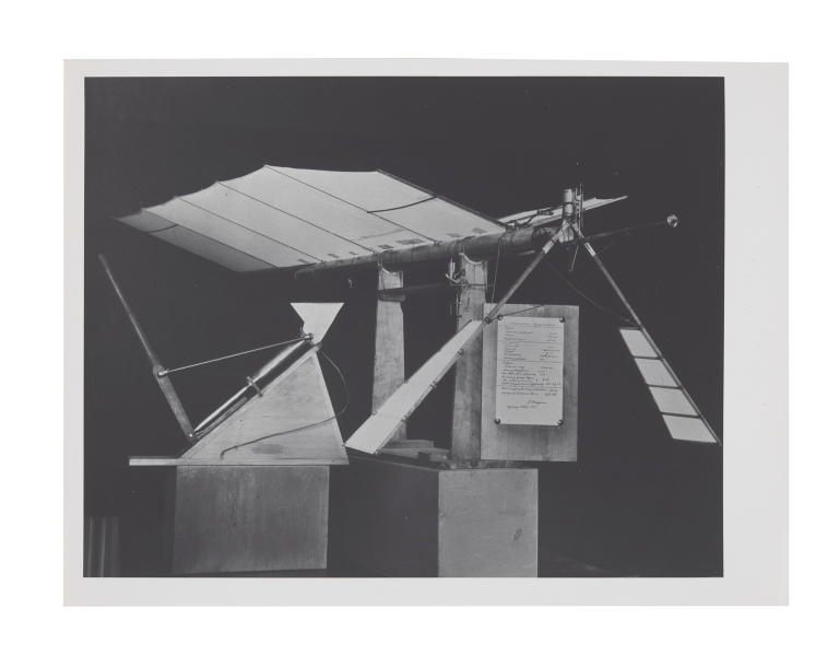 Photograph of Lawrence Hargrave's compressed air flying machine