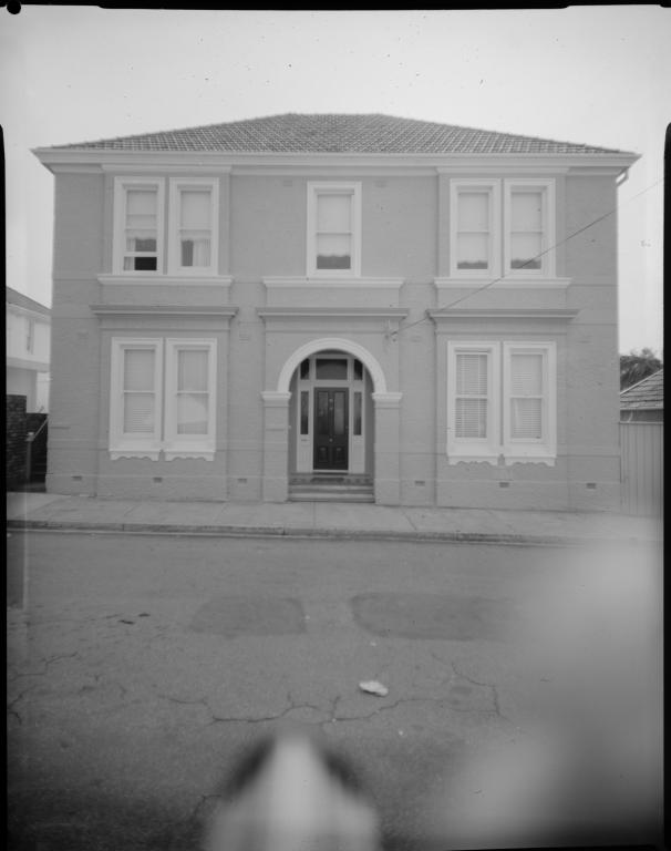 Negative of the former home of Lawrence Hargrave in Woollahra Point