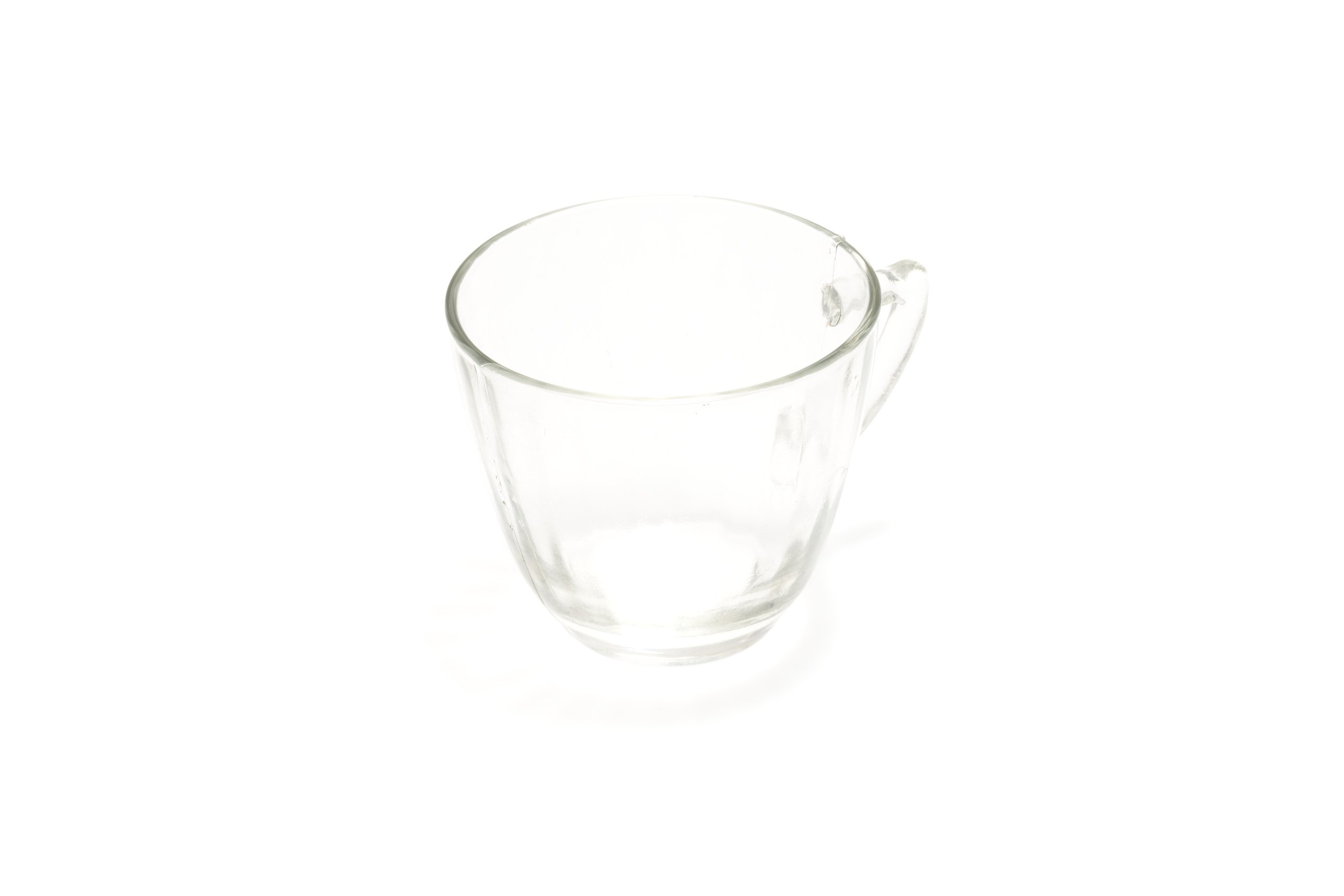 Glass cup manufactured during World War Two