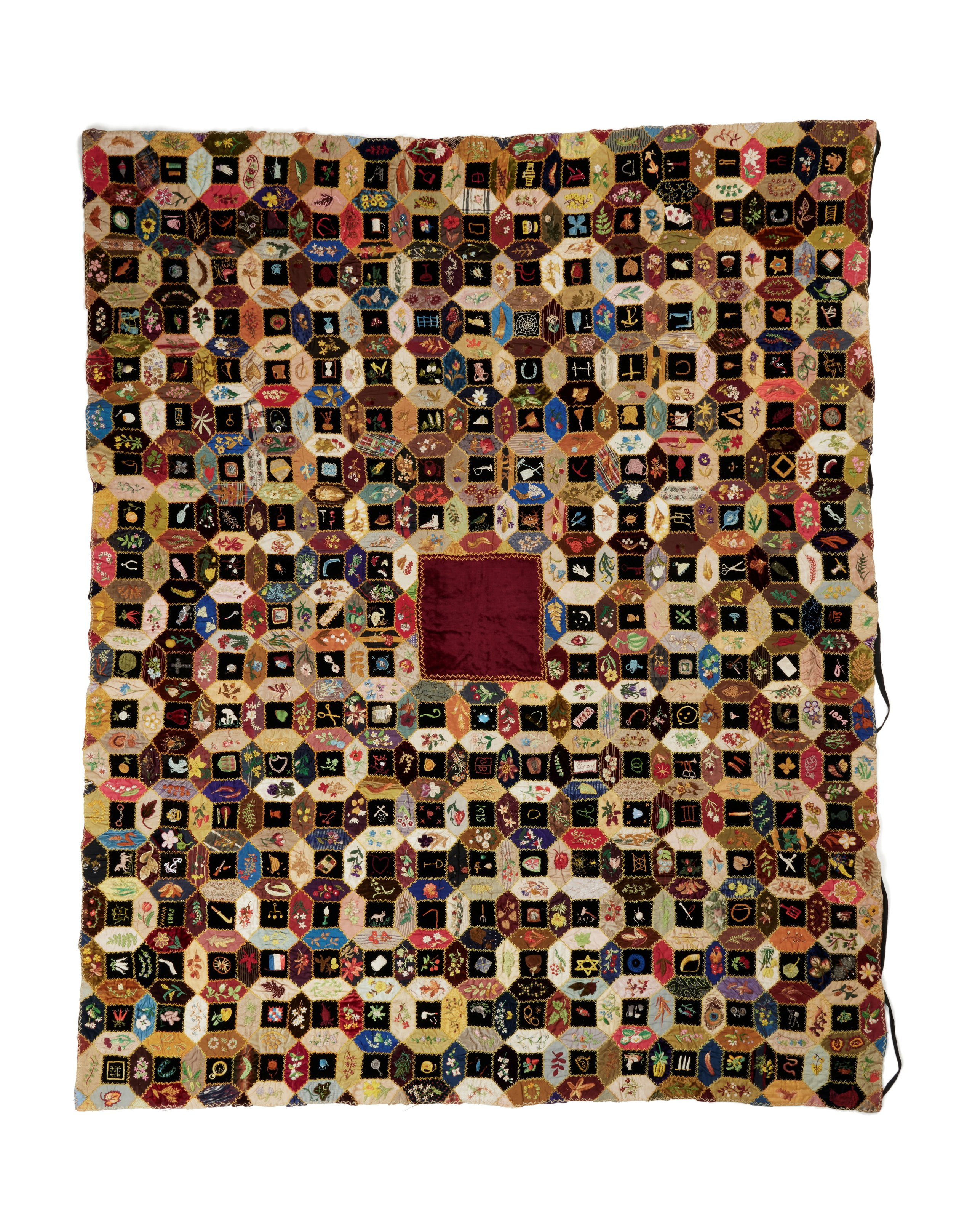 Patchwork quilt 'Aunt Clara's quilt' by Clara Bate