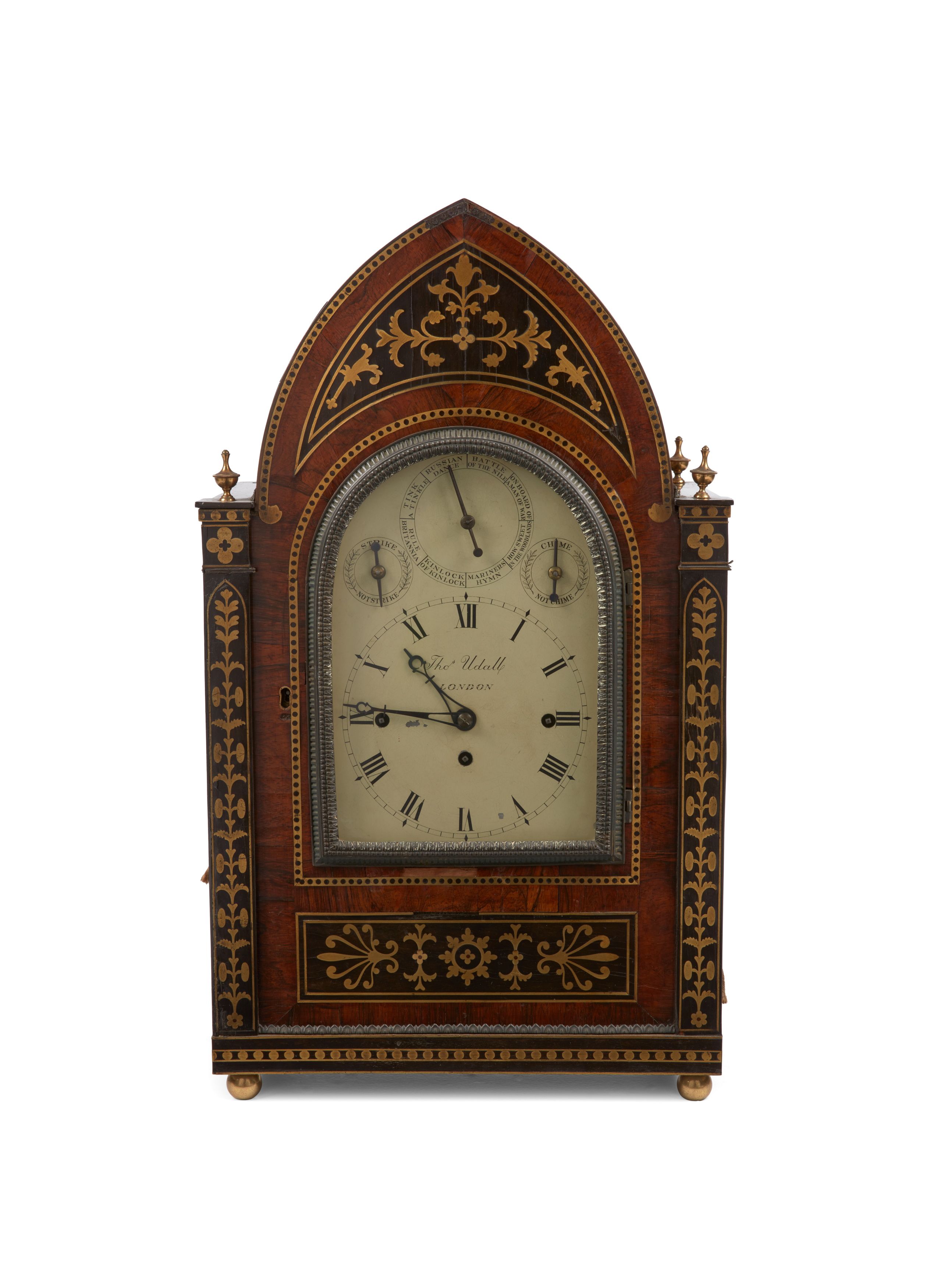 Musical Bracket clock by Thos Uddal