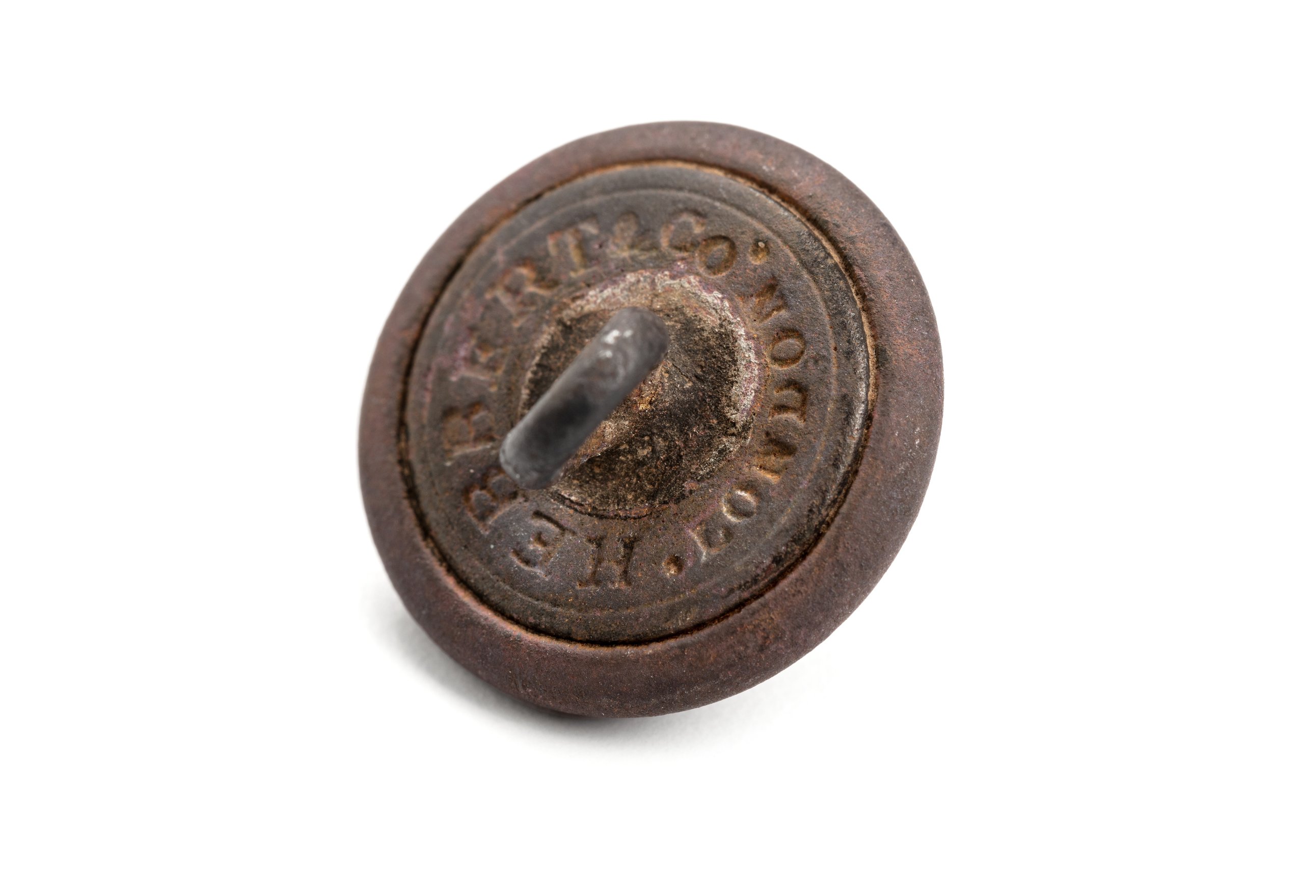 Button embossed with Queen Victoria crown