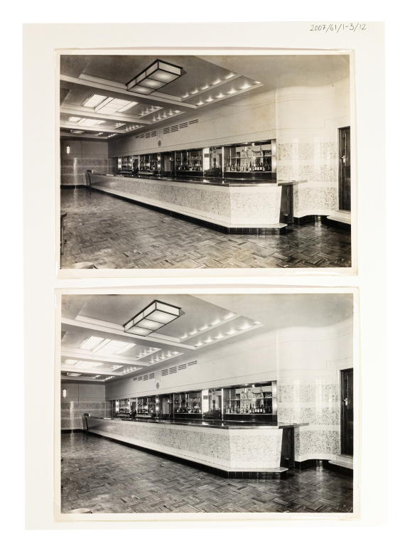 Photographs of Chatswood Hotel bottle department, Chatswood by E A Bradford