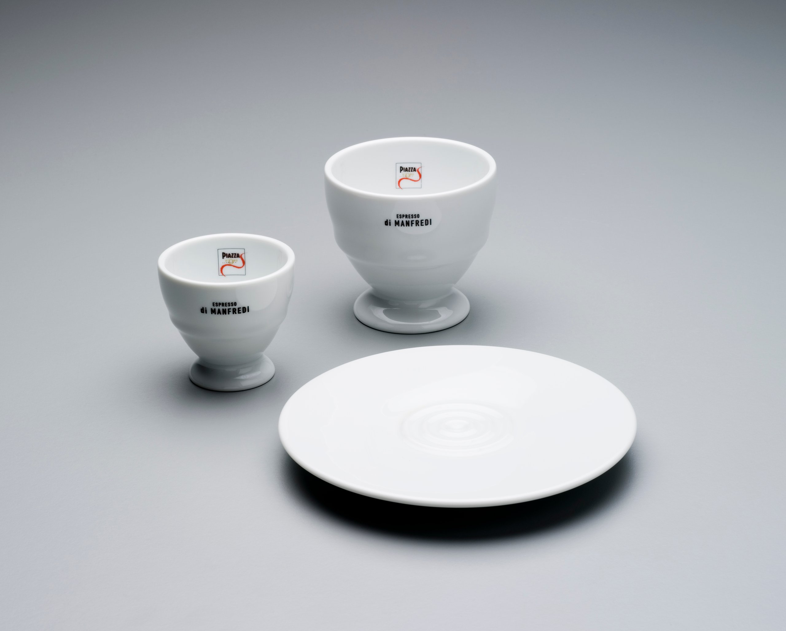 Collection of coffeeware made by Manfredi Enterprises