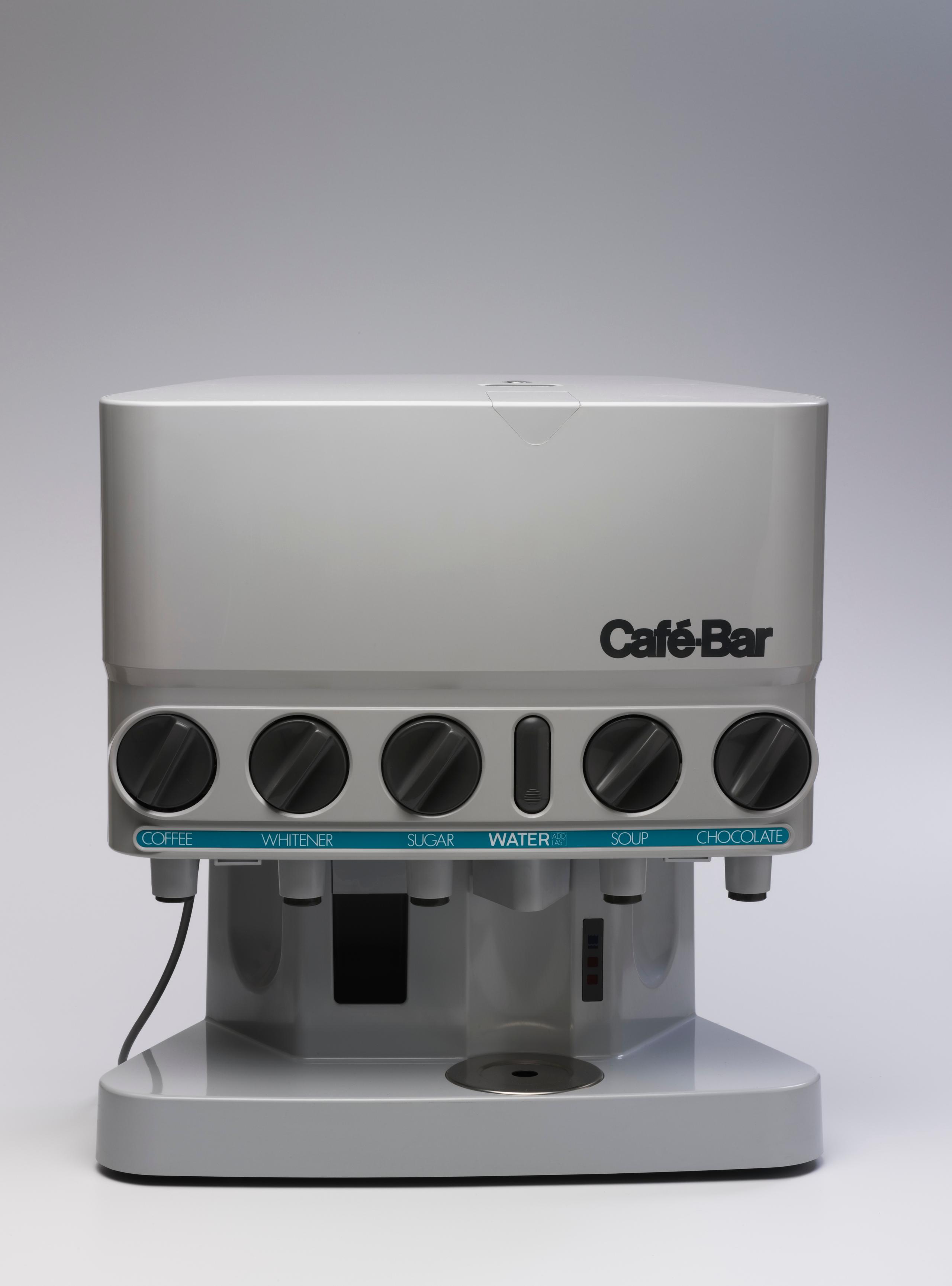 ''Quintet' Cafe-Bar' beverage dispensing machine with components and packaging