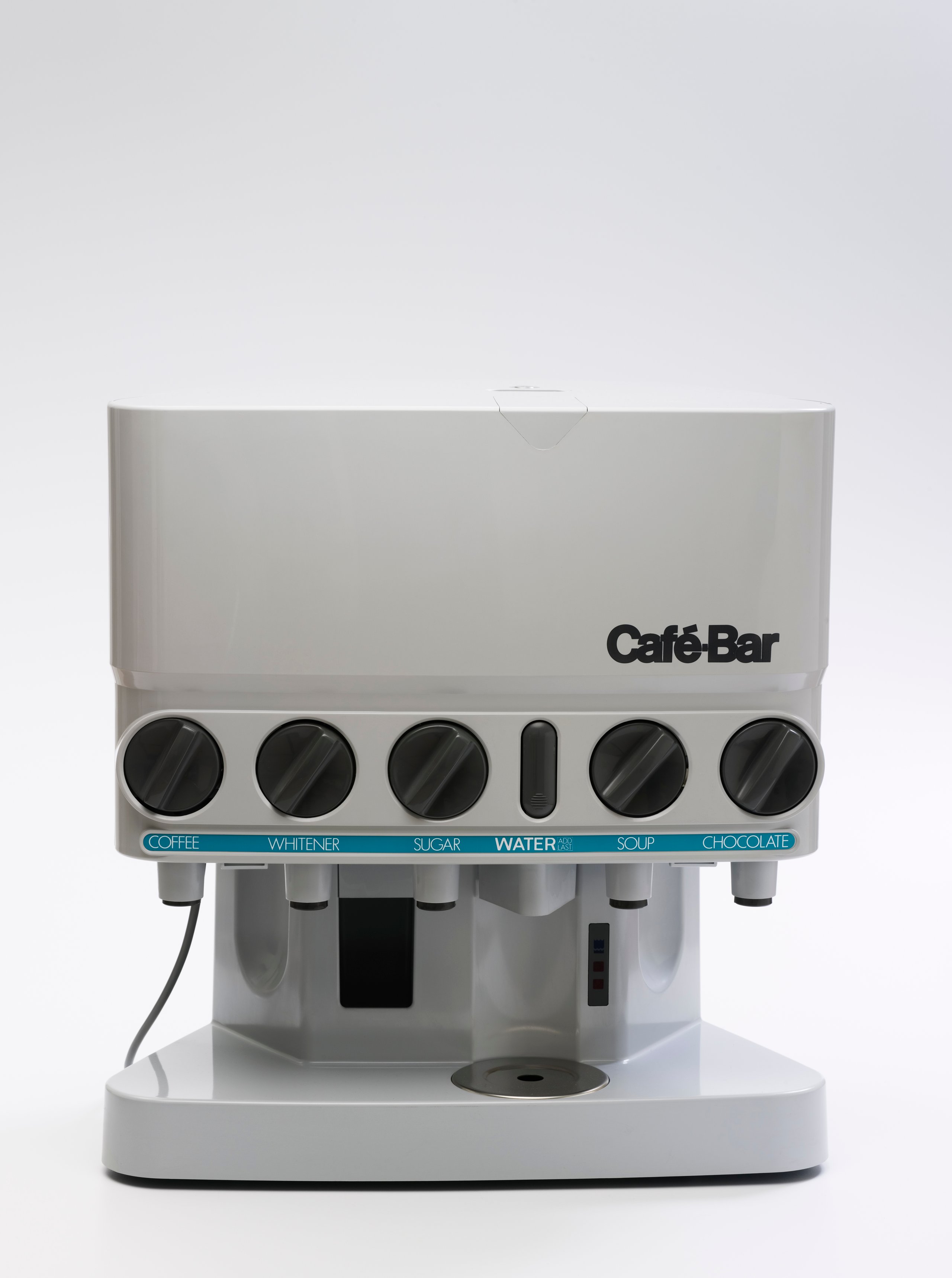 ''Quintet' Cafe-Bar' beverage dispensing machine with components and packaging