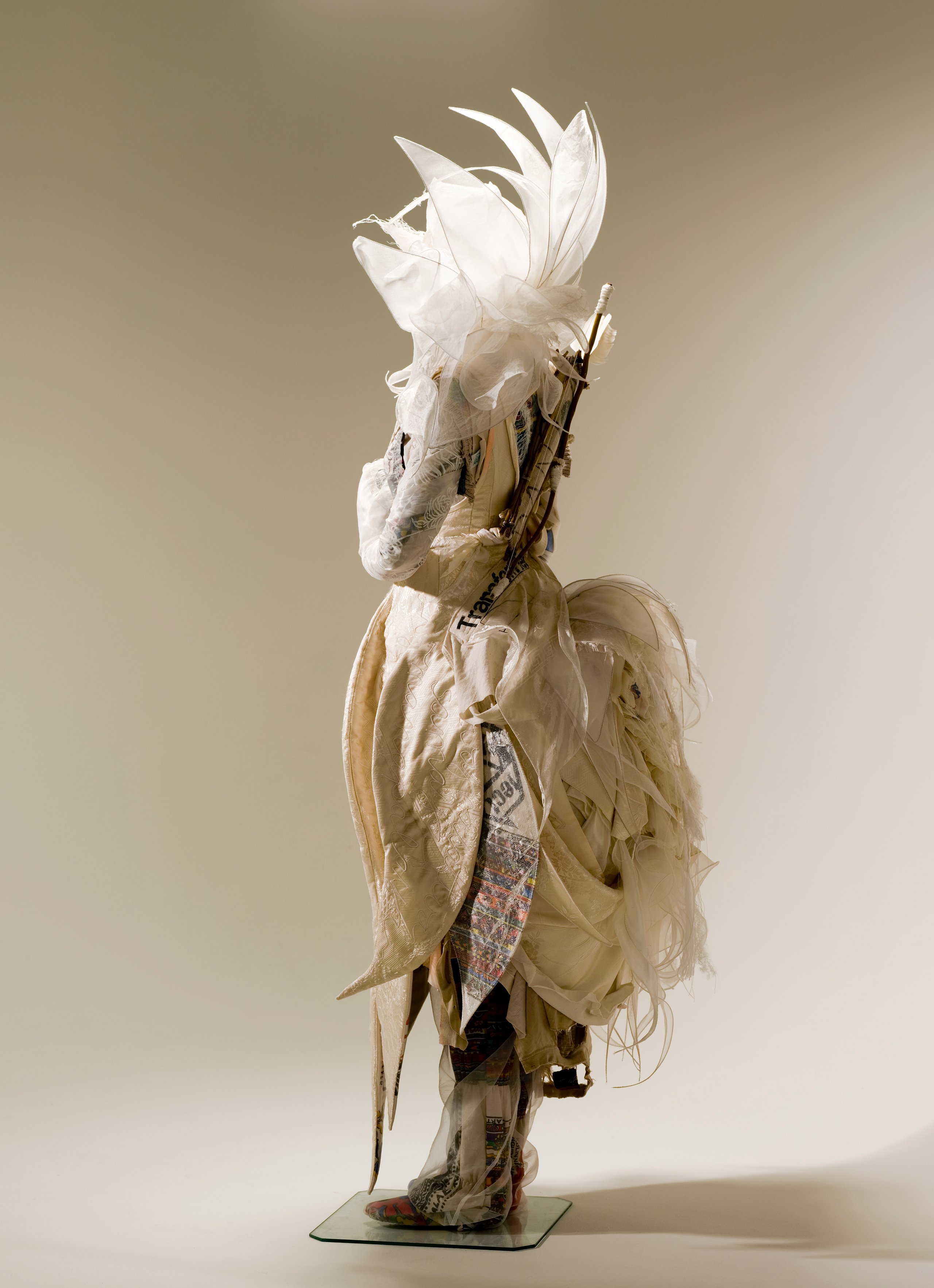 'Transformer: White Waratah Warrior, Walking the Sacred Path' outfit by Jenny Kee and Masahiro Nakagawa