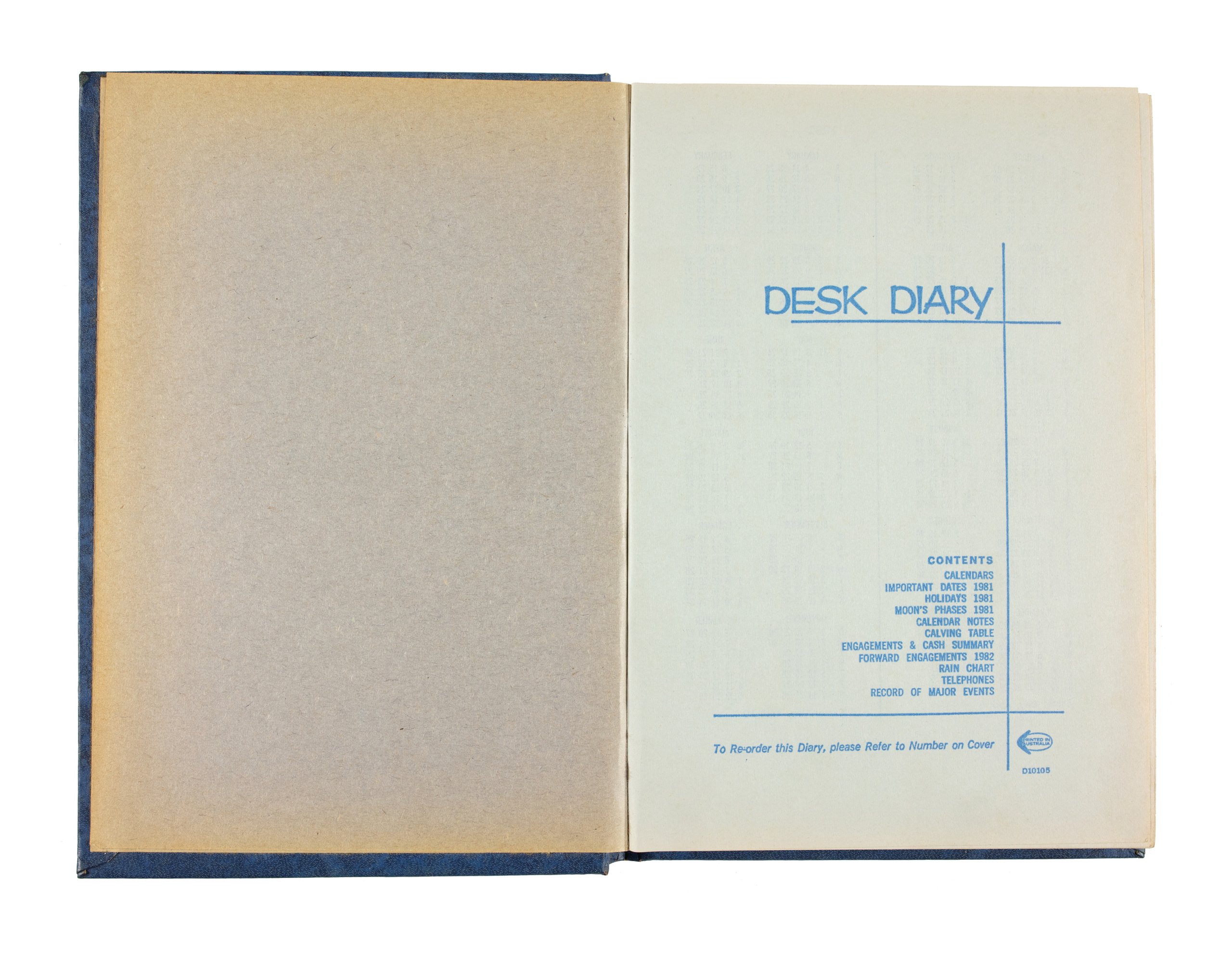 Diary from the Dahl and Geoffrey Collings Archive