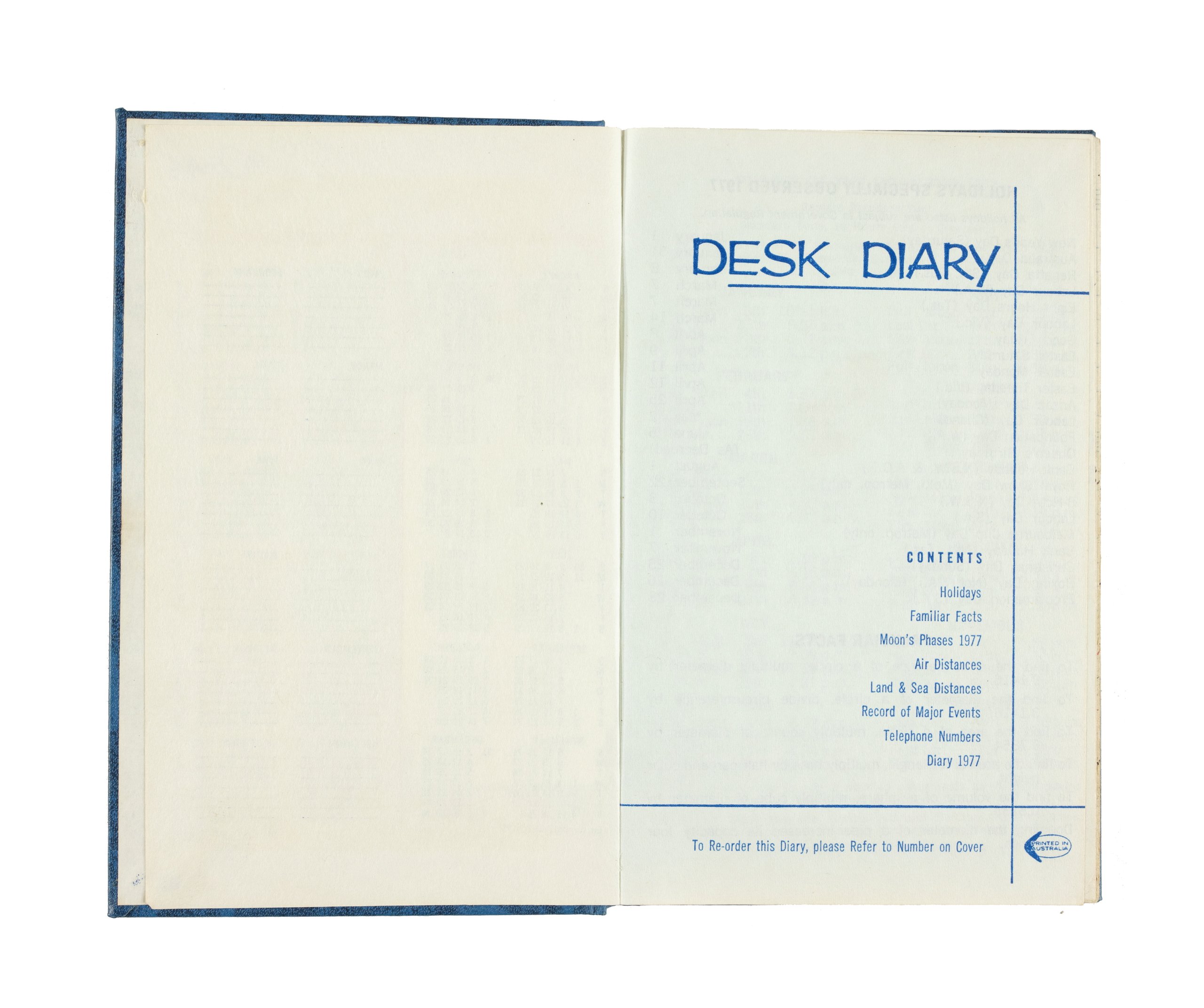 Diary from the Dahl and Geoffrey Collings Archive