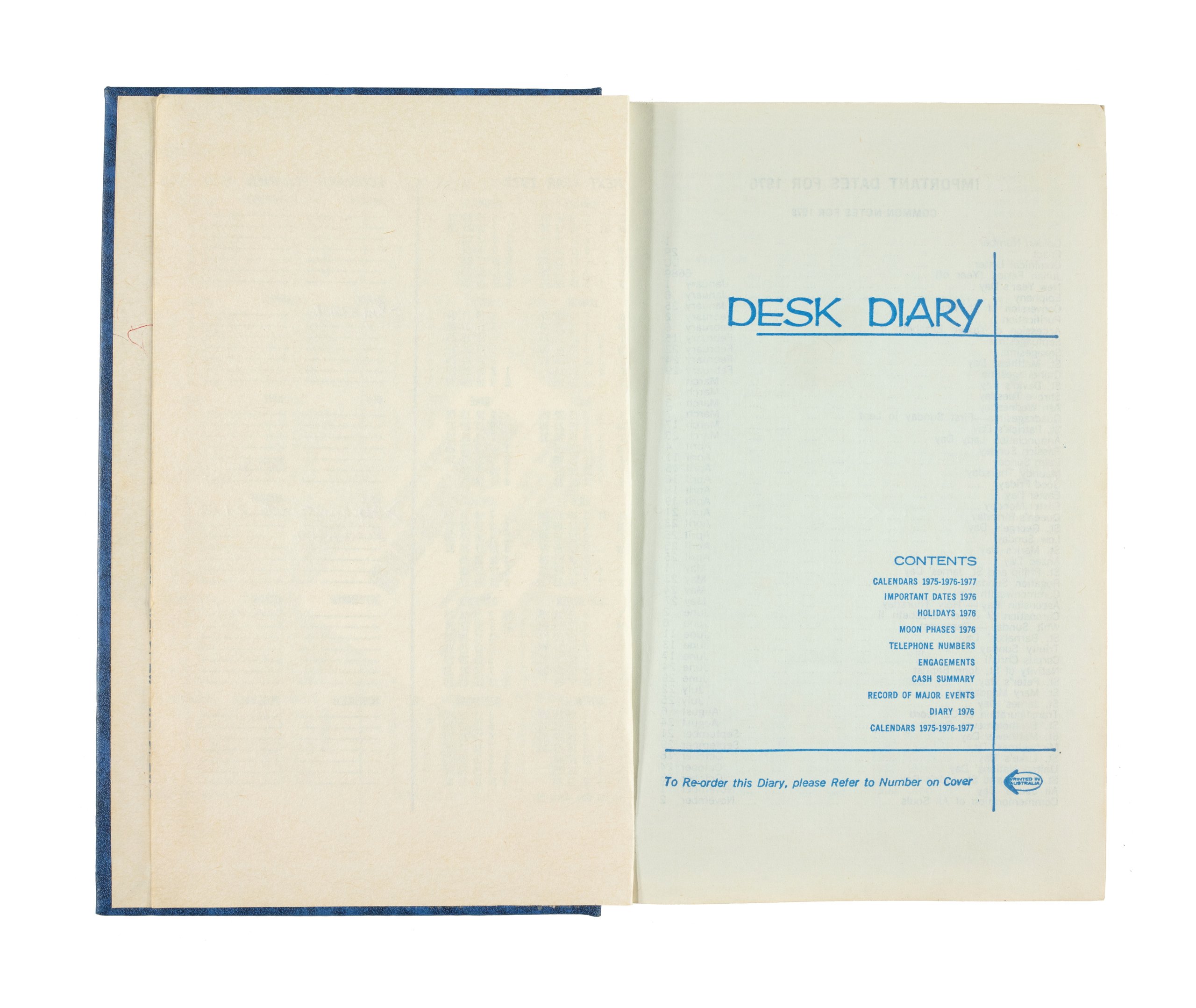 Diary from the Dahl and Geoffrey Collings Archive