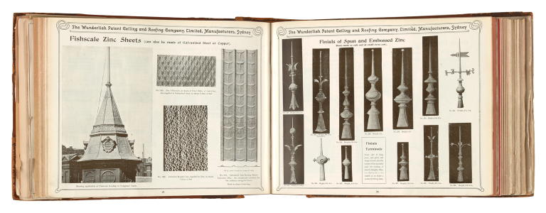 Abridged catalogue of Wunderlich 'Steel Ceiling Materials'