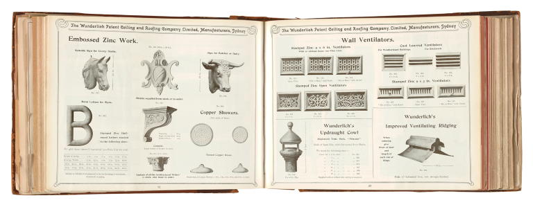 Abridged catalogue of Wunderlich 'Steel Ceiling Materials'