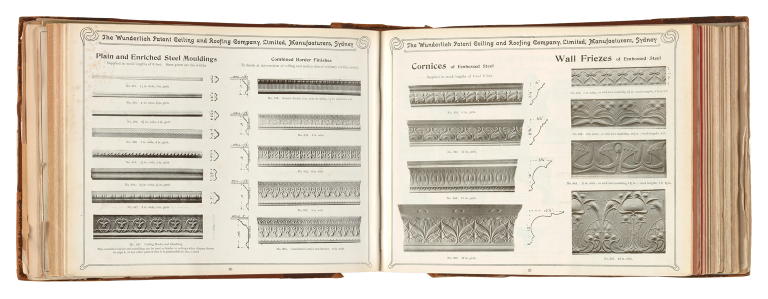 Abridged catalogue of Wunderlich 'Steel Ceiling Materials'