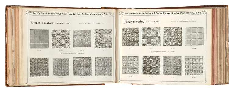Abridged catalogue of Wunderlich 'Steel Ceiling Materials'