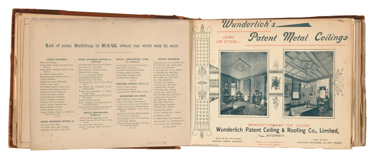 'Wunderlich's Patent Metal Ceilings' catalogue