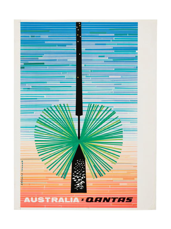 Australia x Qantas advertising poster designed by Douglas Annand