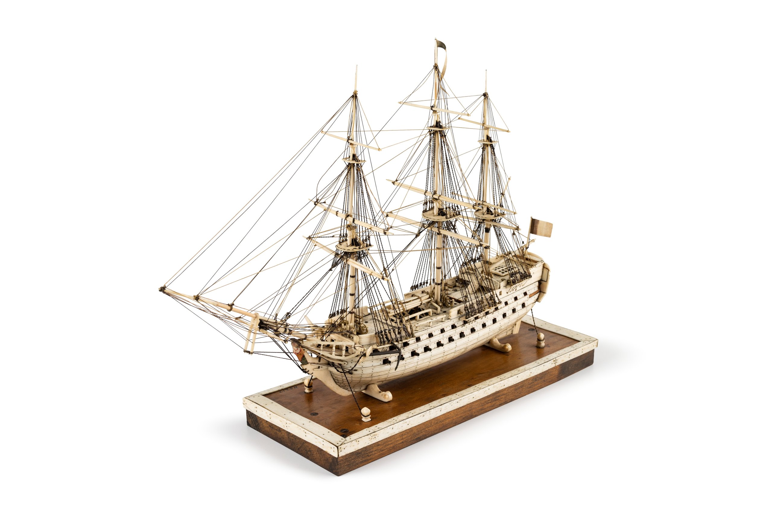 Ship model made by a Napoleonic prisoner-of-war