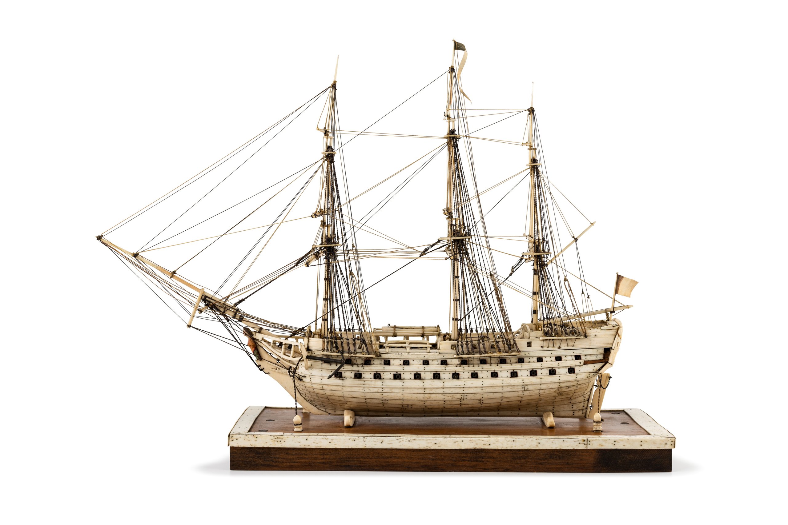 Ship model made by a Napoleonic prisoner-of-war