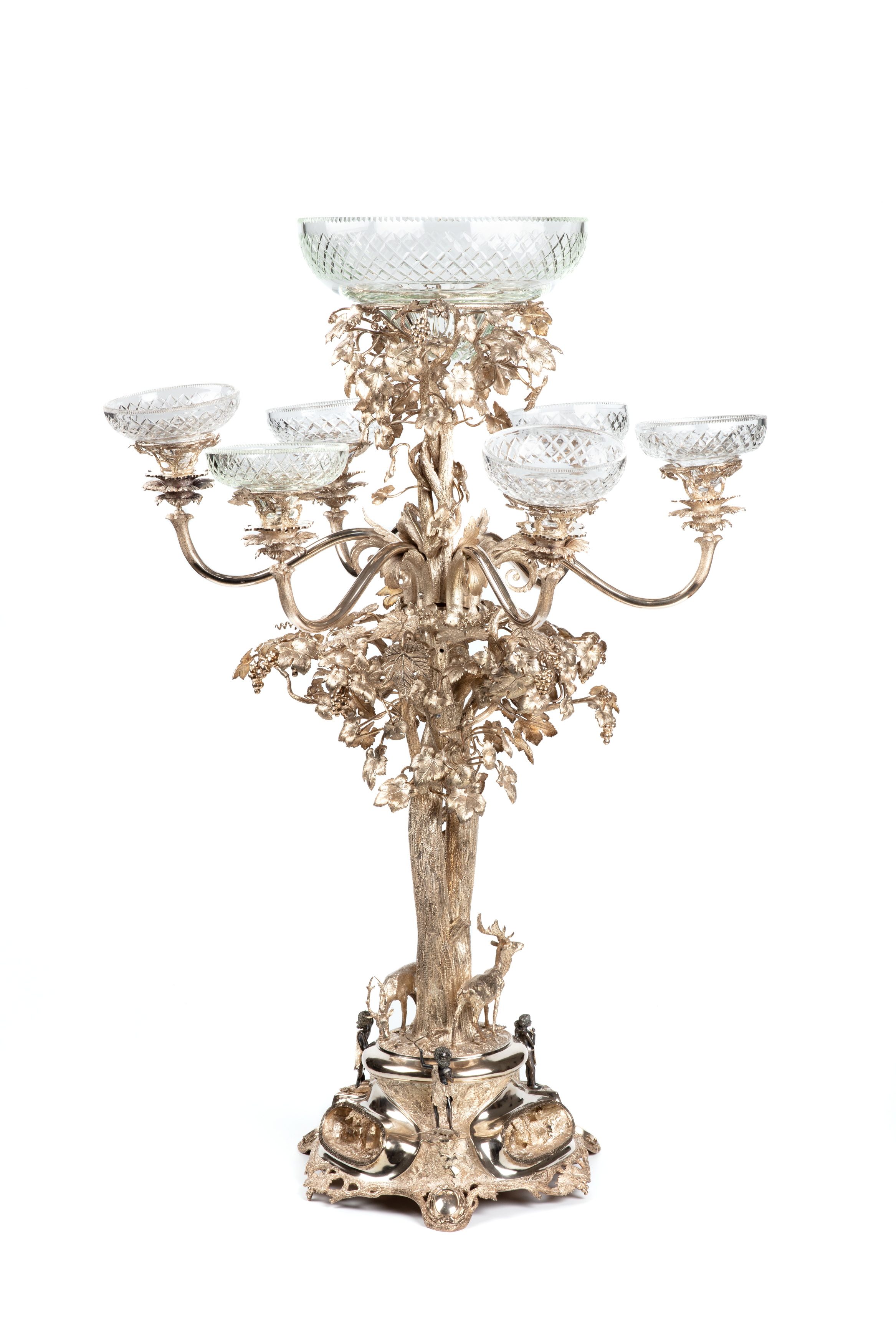 Silver epergne by J Henry Steiner