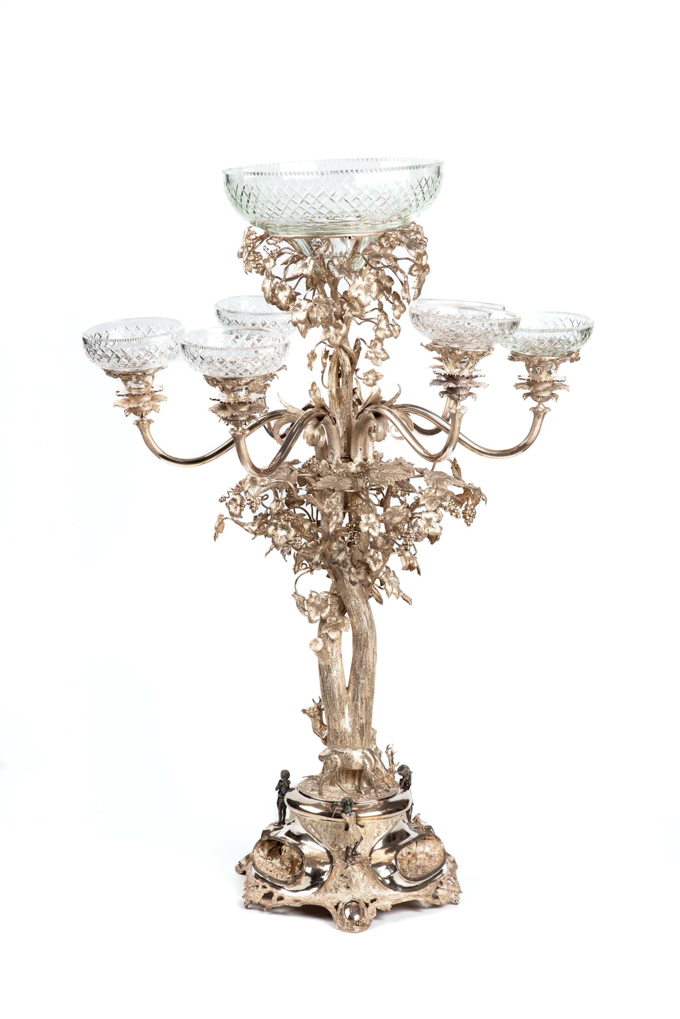 Silver epergne by J Henry Steiner