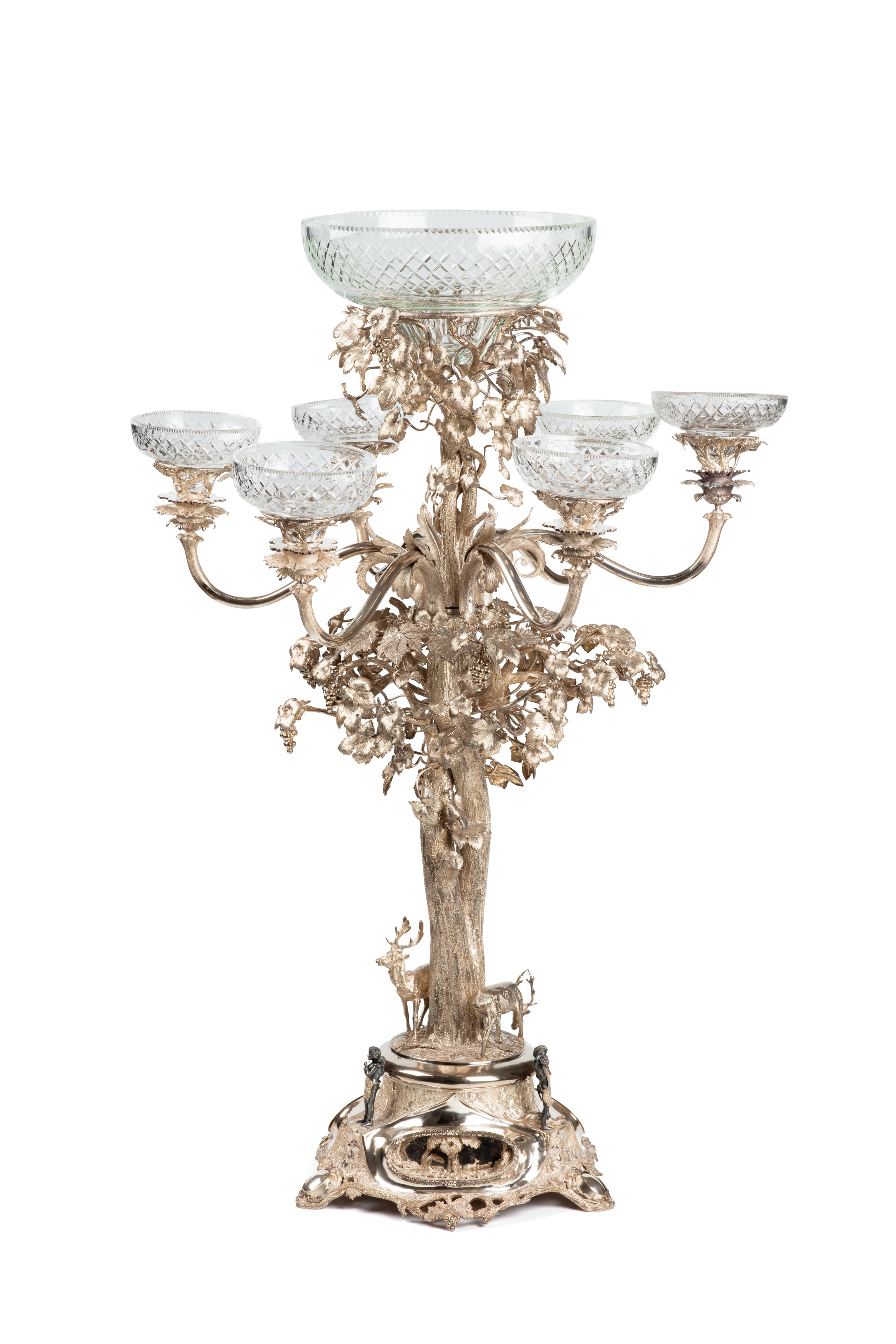 Silver epergne by J Henry Steiner