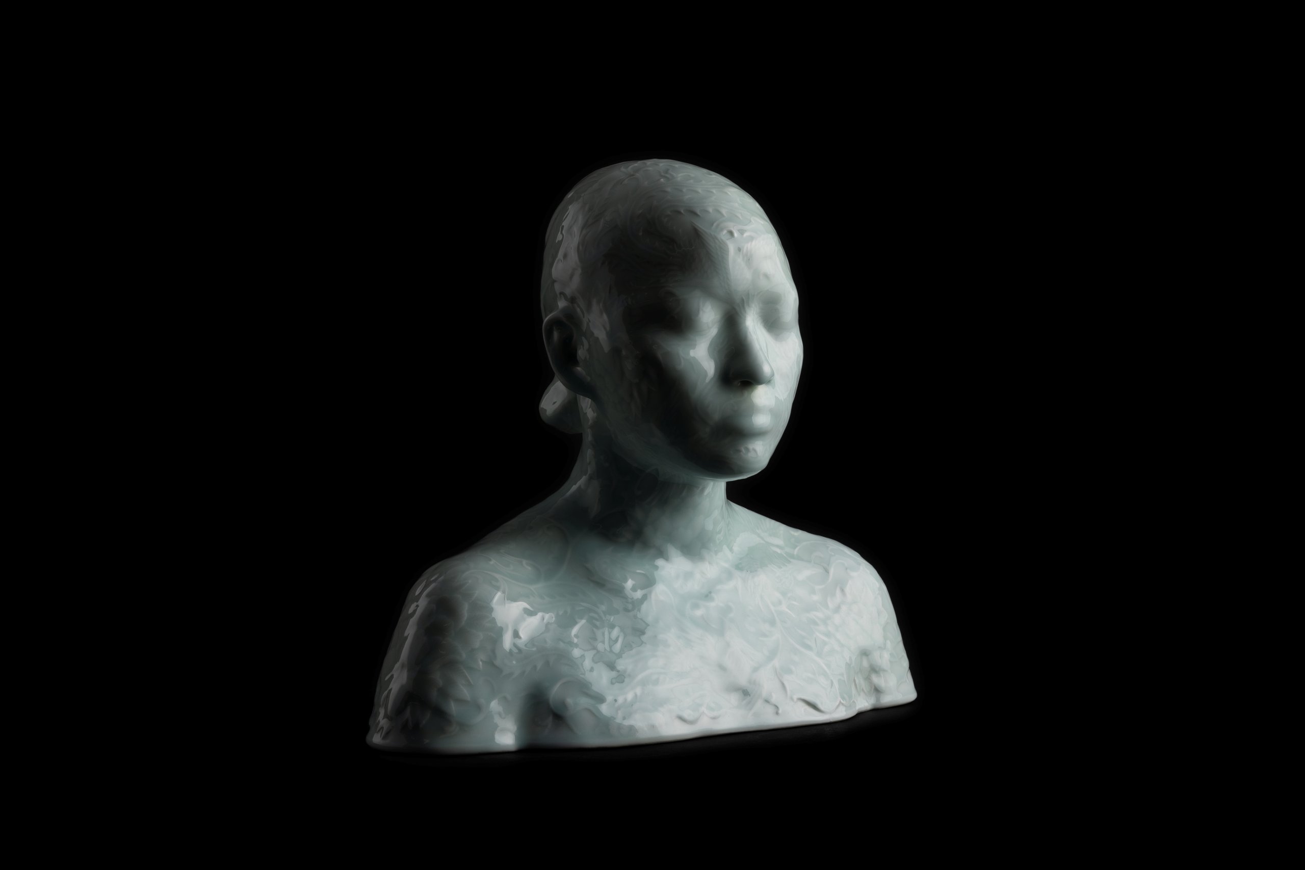 'Bust 39' porcelain sculpture by Ah Xian