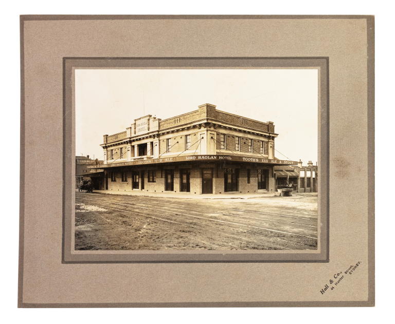 Photograph of Lord Raglan Hotel exterior, Alexandria by Hall & Co