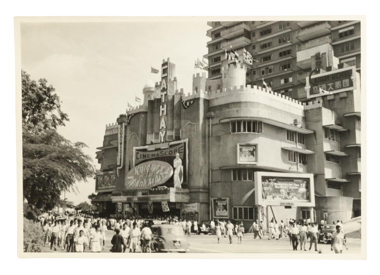 Photograph of Cathay Cinema and Hotel by day, Singapore
