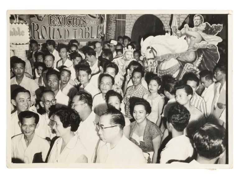 Photograph of crowd at Cathay Cinema, Singapore