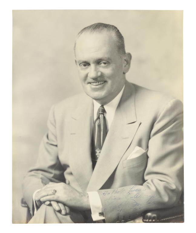 Photograph of an unidentified man addressed to Bob Lucas 1954