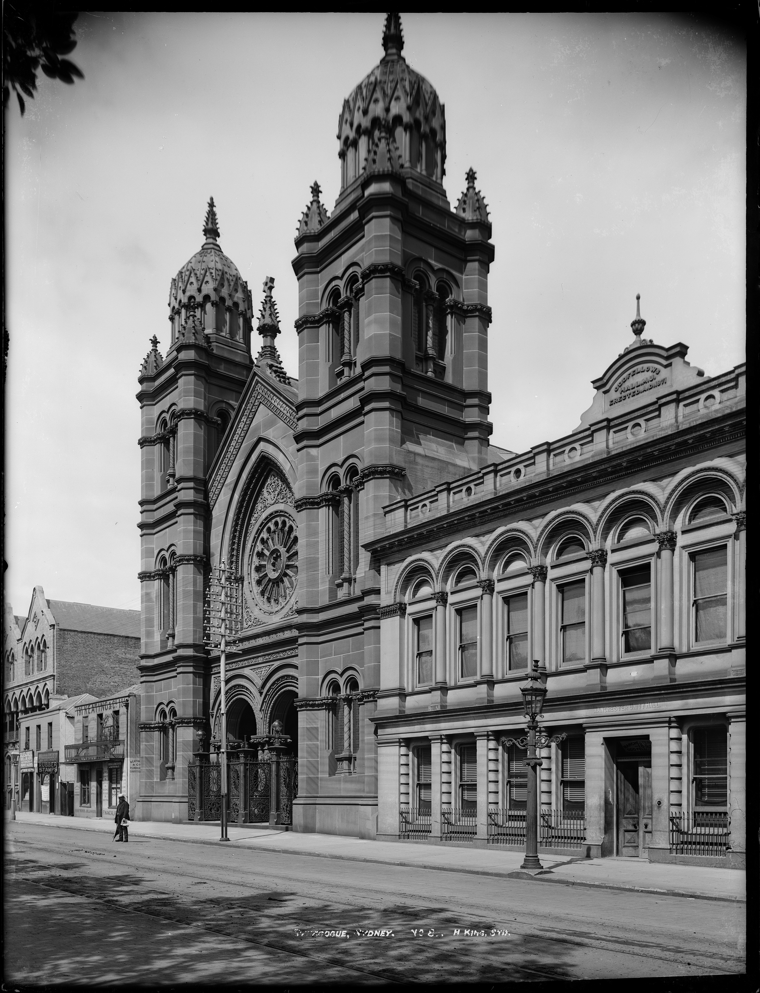 'Synagogue, Sydney' glass plate negative by Henry King from the Tyrrell collection