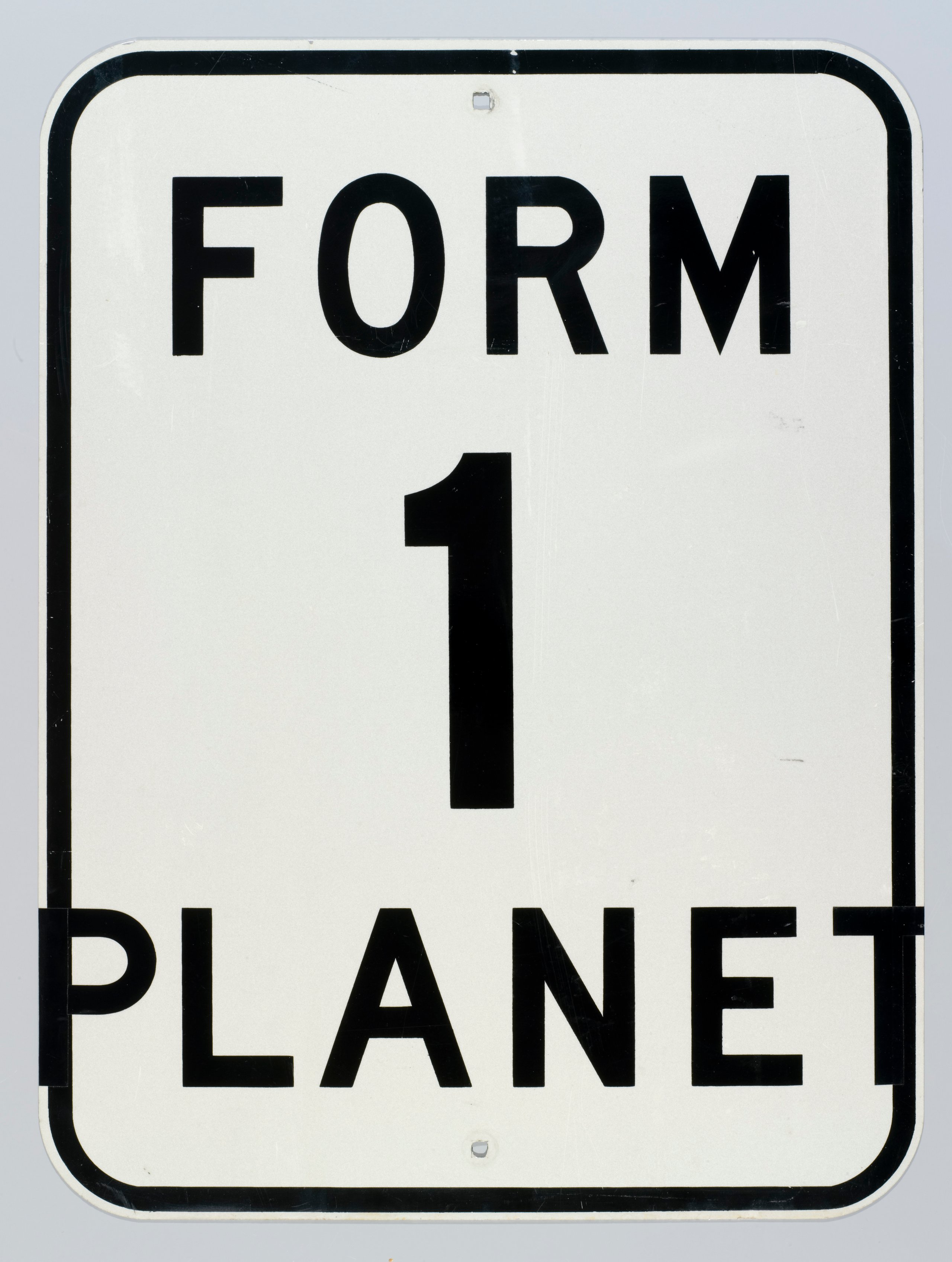 Manipulated road sign