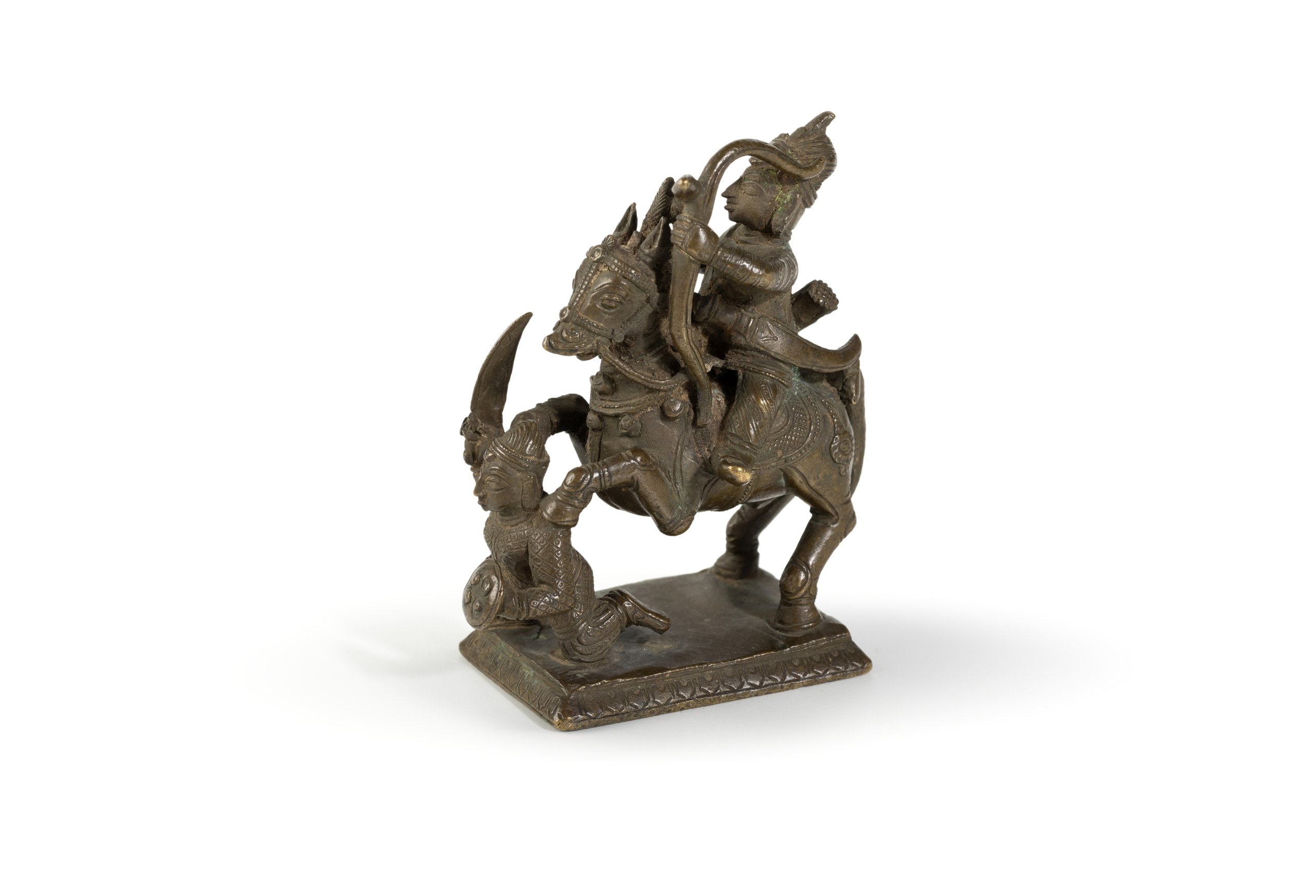 Indian bronze figure of Arjuna.