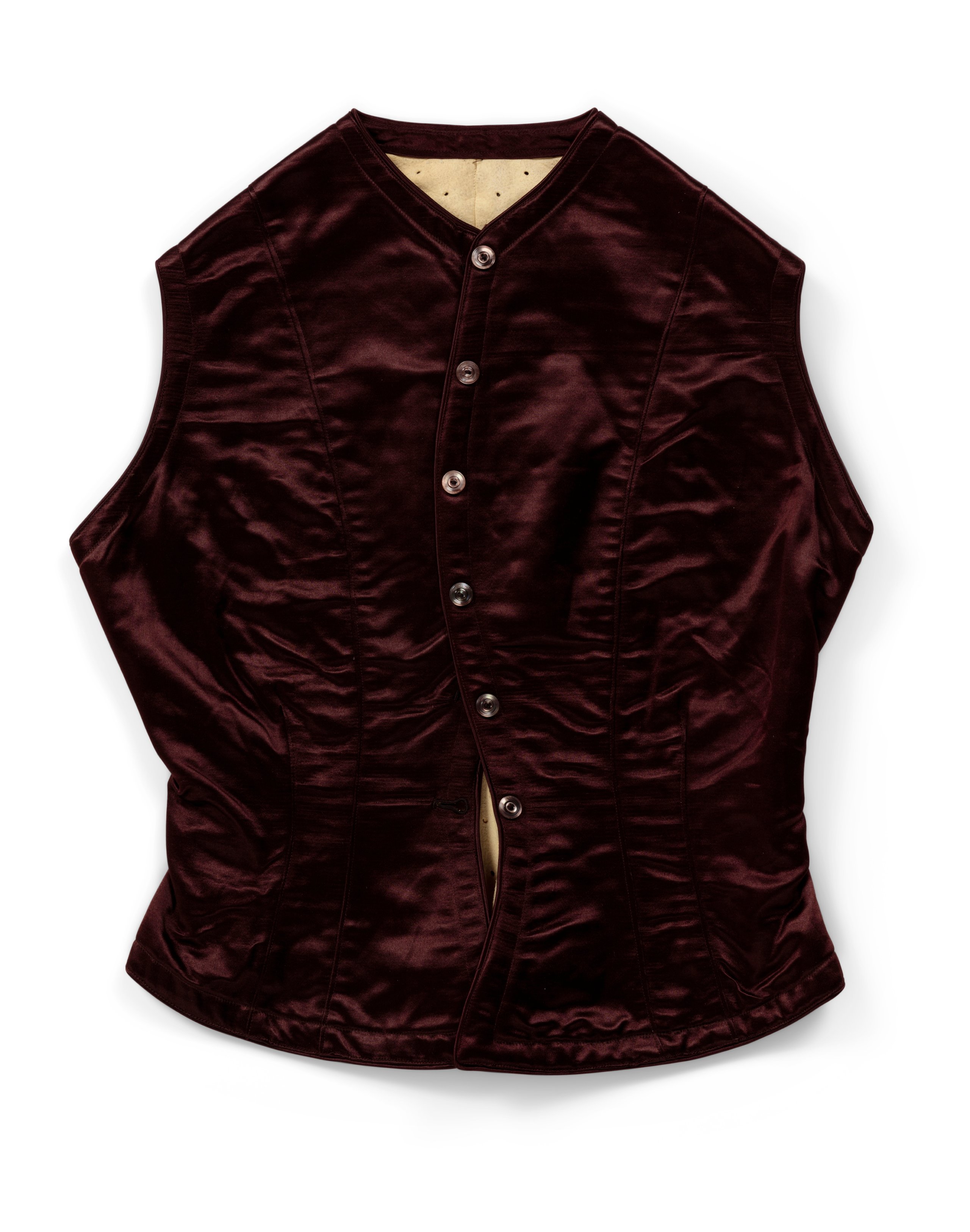 Womens riding waistcoat owned by the D'Arcy family