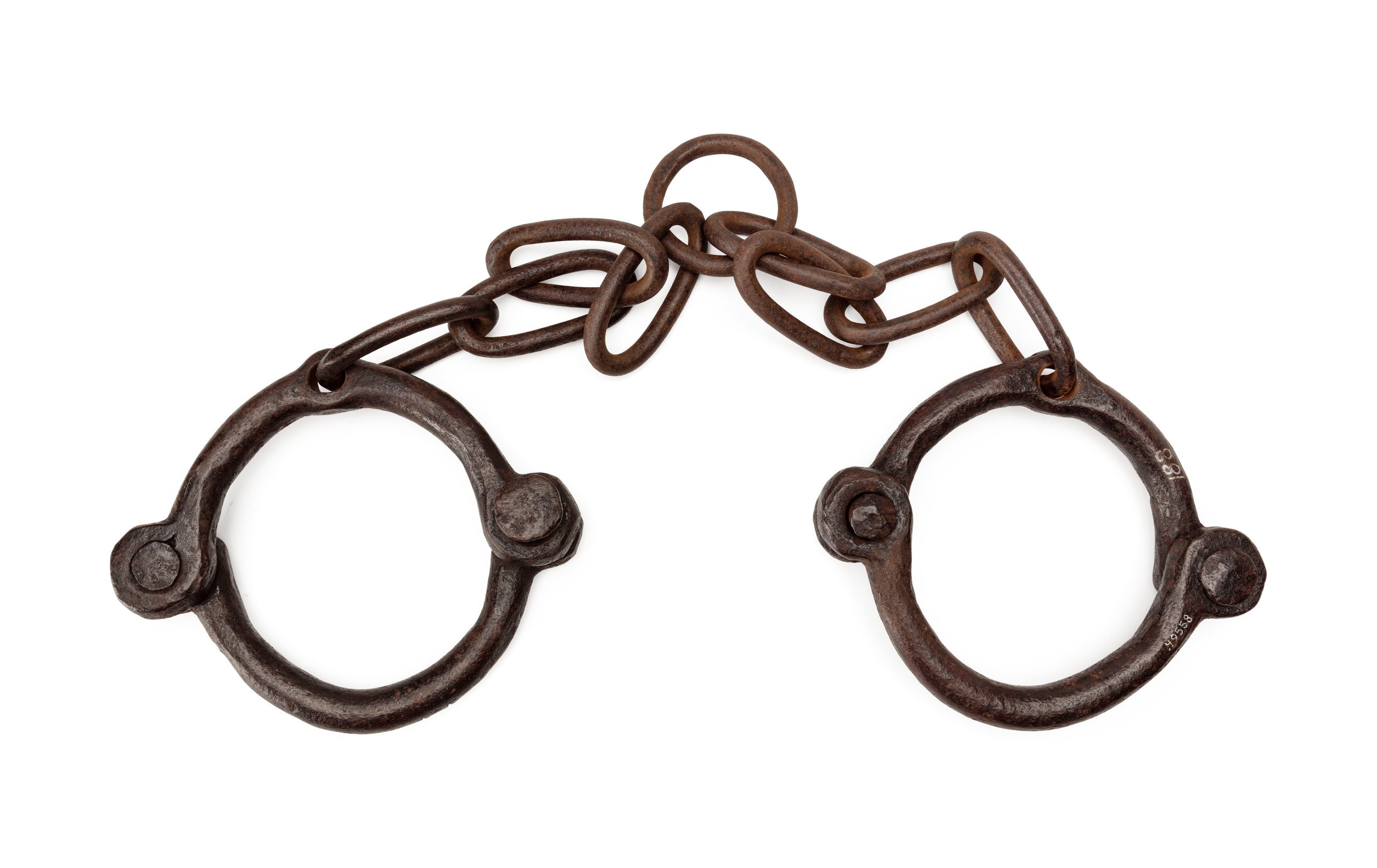 Hand-forged leg manacles